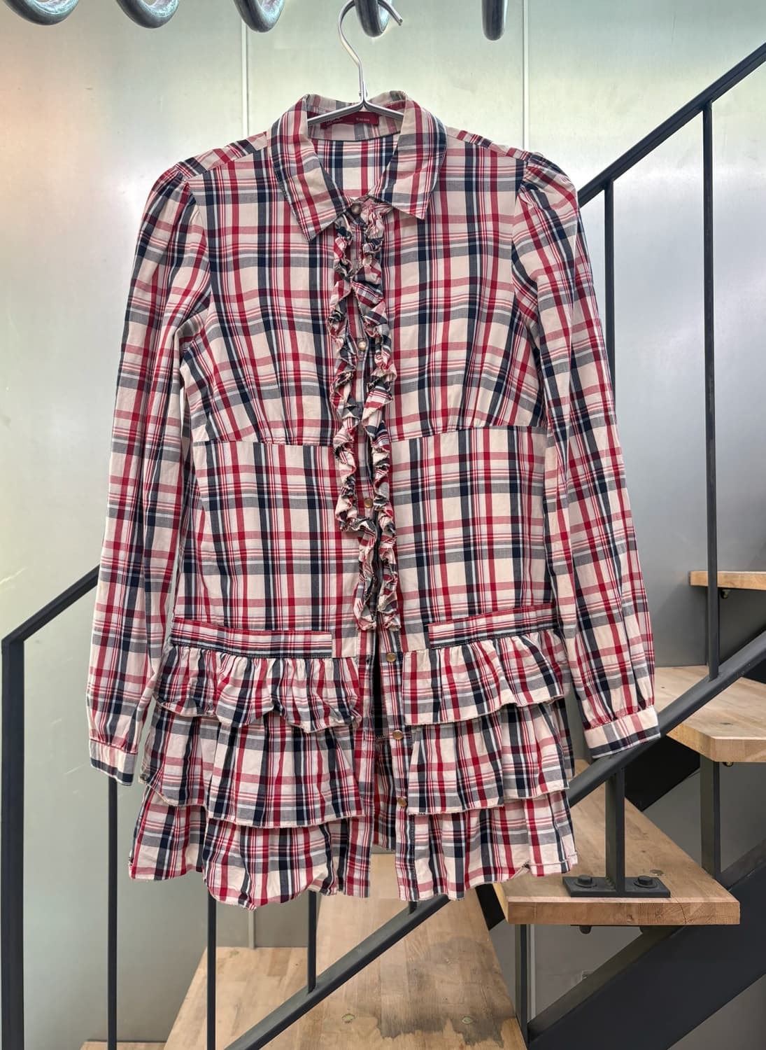 빈티지 롱셔츠 미니 원피스 상품이미지1