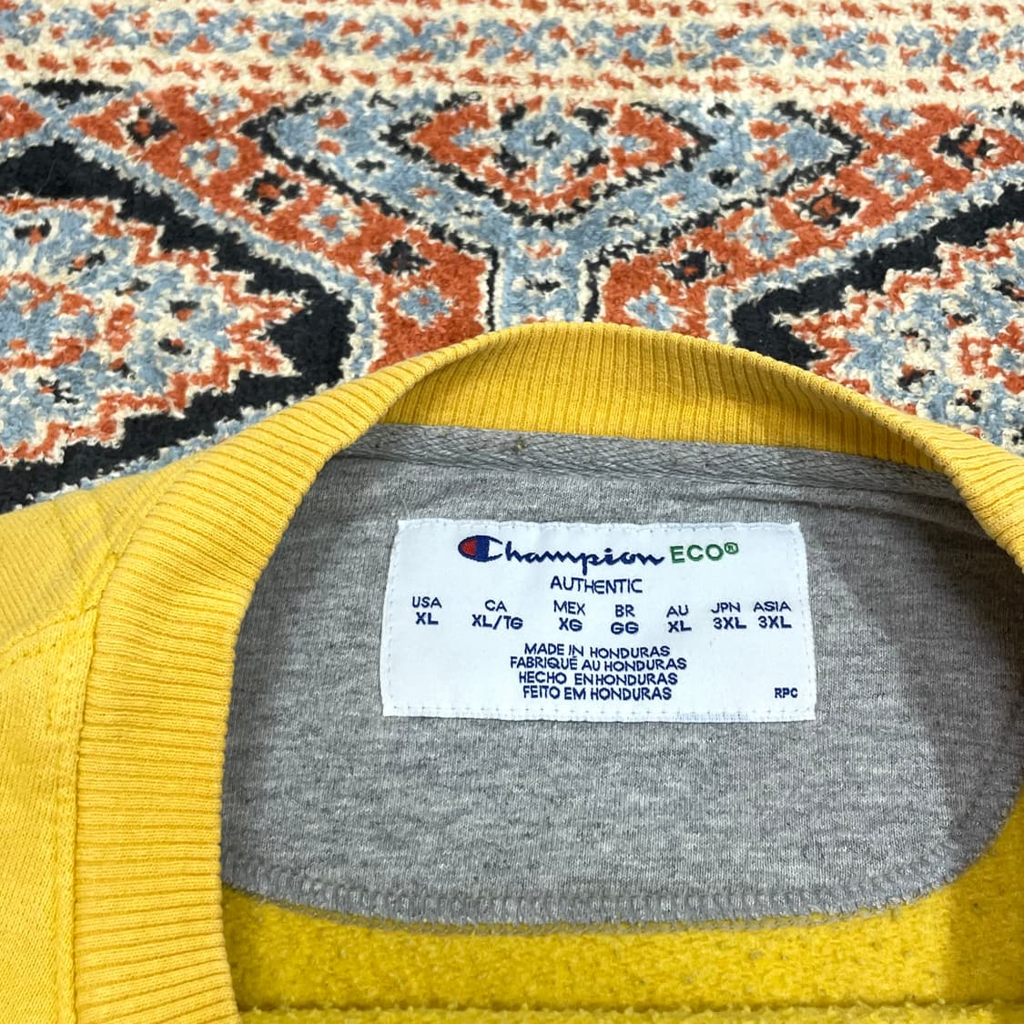챔피온 머스타드 기모 맨투맨 남성3XL 상품이미지3