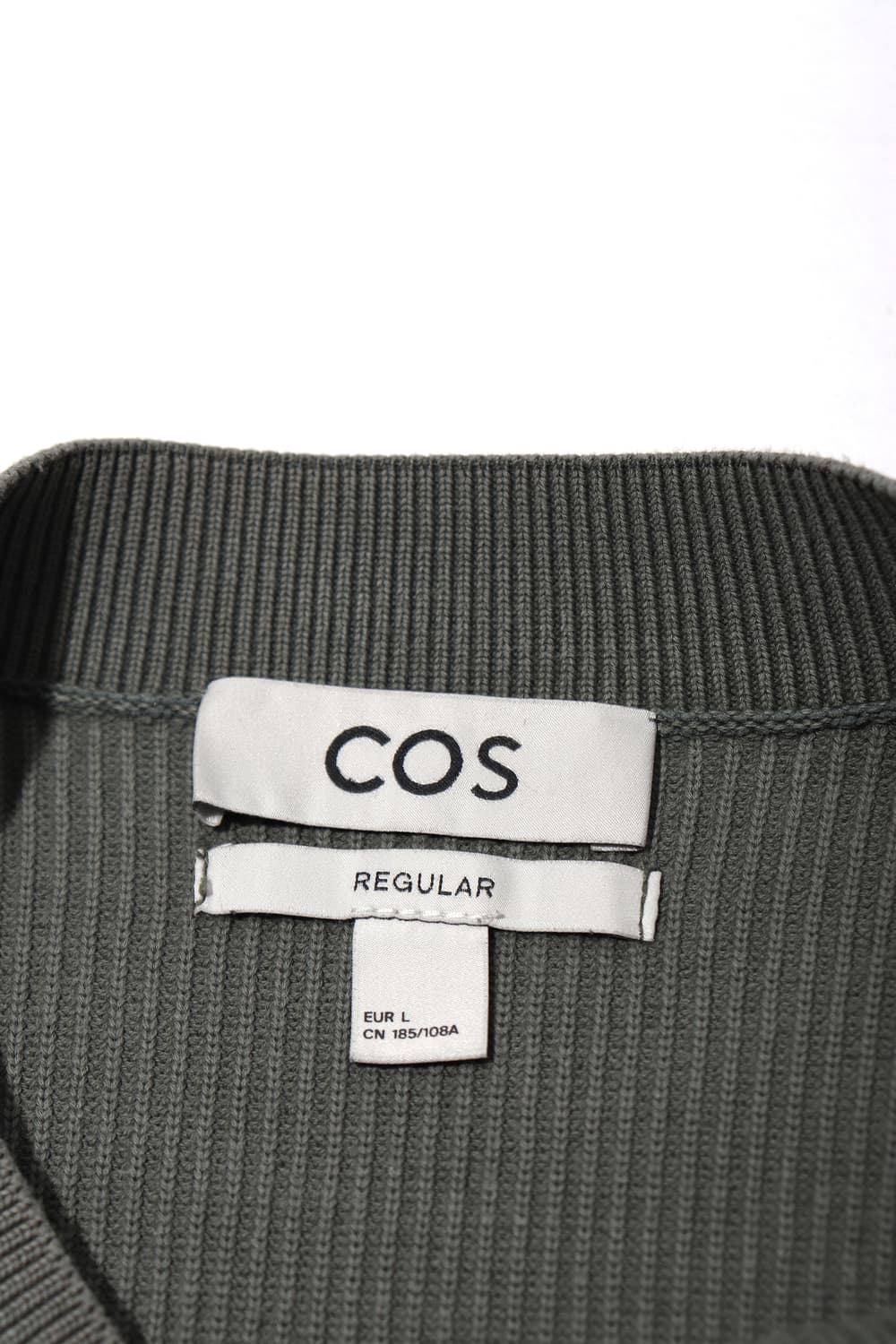 COS 카키 레귤러핏 코튼 니트 size L 상품이미지5