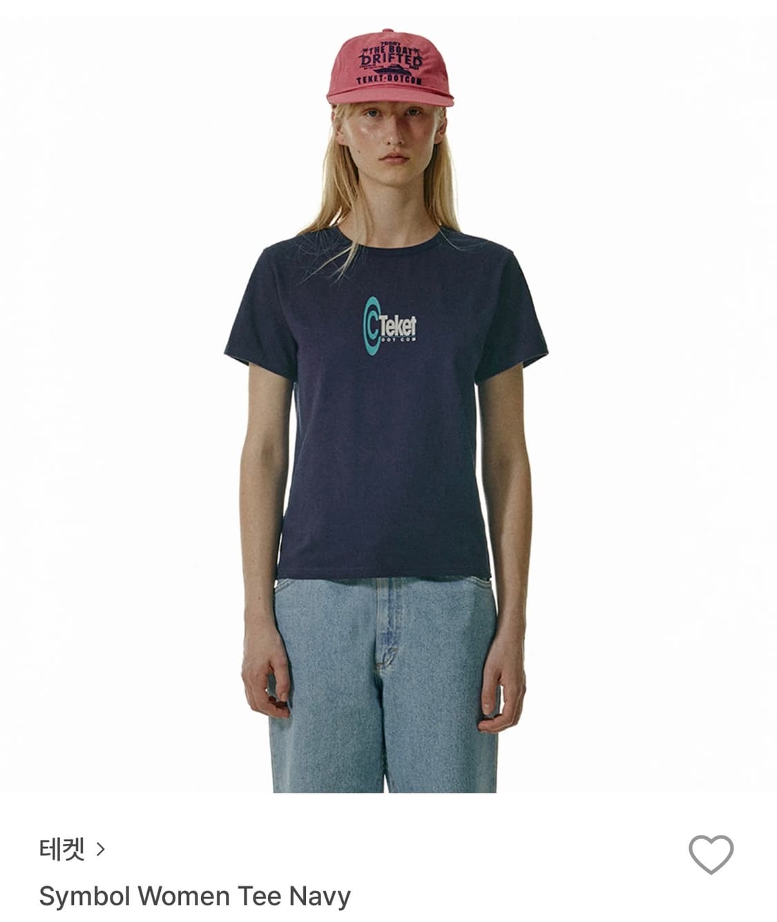 테켓 반팔 symbol women tee navy 상품이미지1