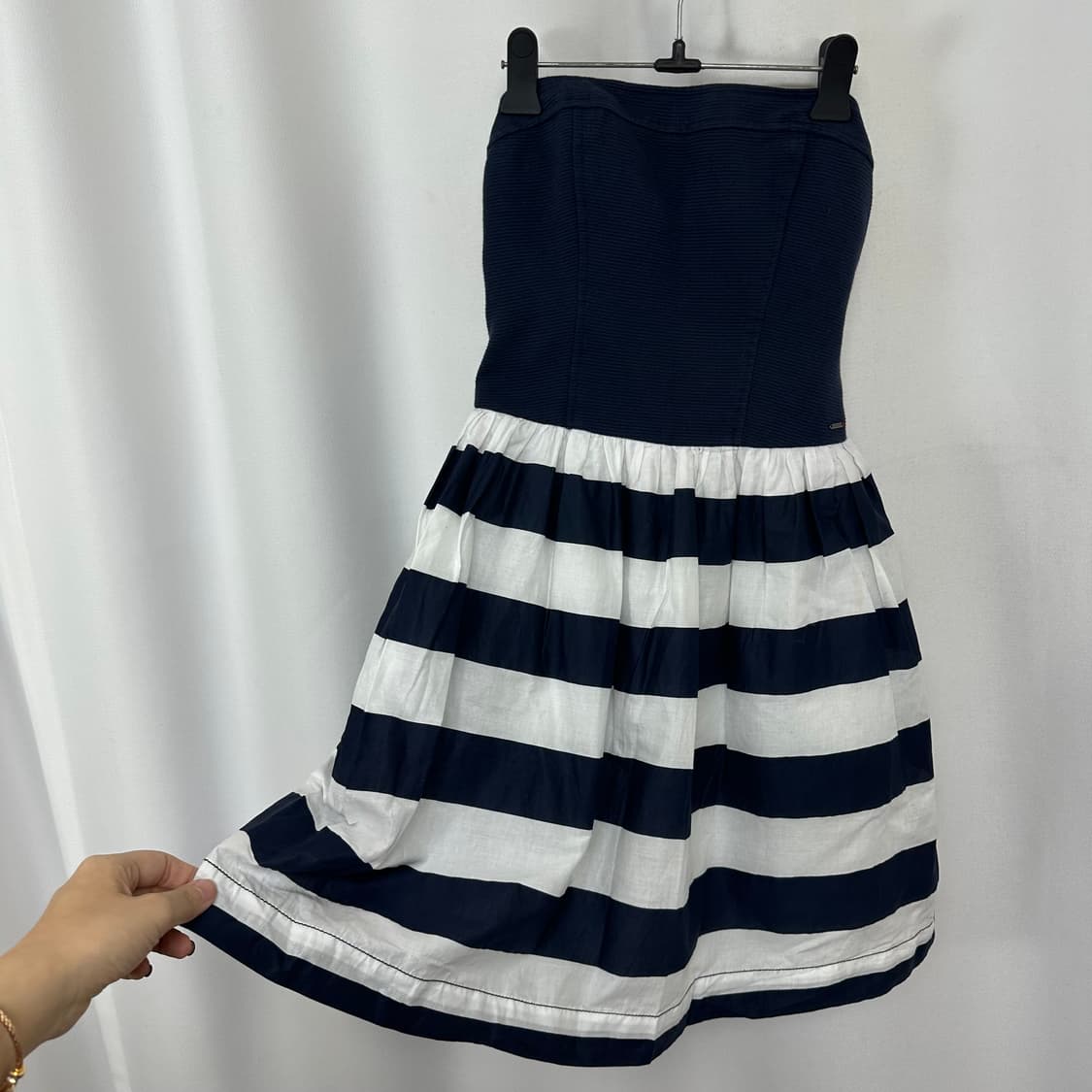   힐피거데님 여자 스트라이프 미니 탑원피스 S 때 상품이미지3