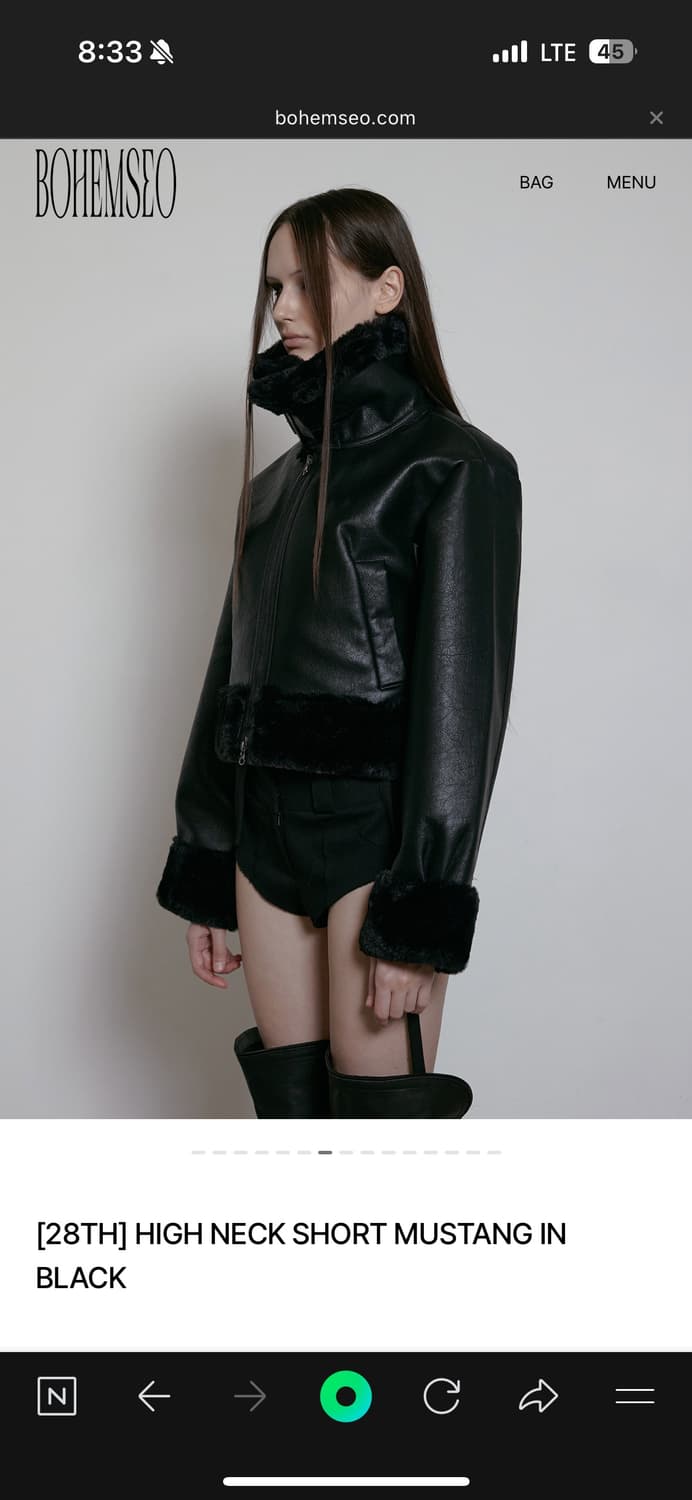 보헤미안 서울 숏 뮤스탕 블랙 상품이미지10