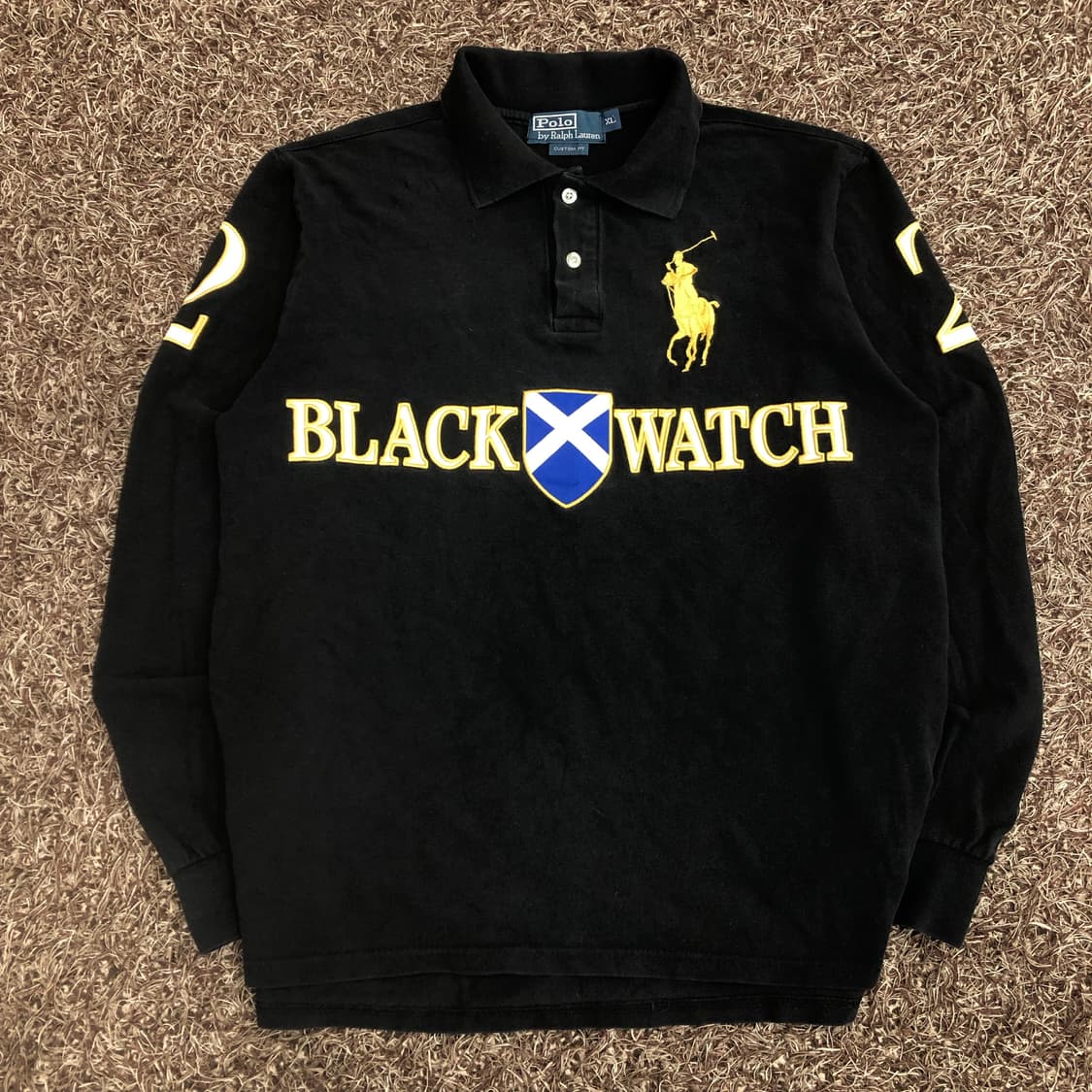 폴로 랄프로렌 빅포니 치프키프 블랙와치 카라 롱슬리브 티셔츠 상품이미지1