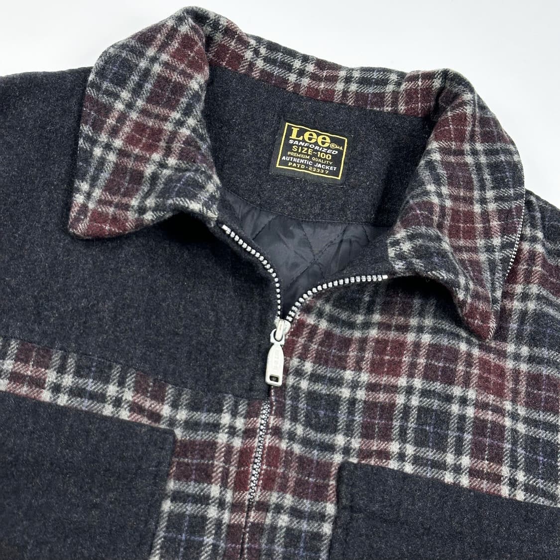 90s 쌍방울 LEE 리 클래식 체크패턴 플리스 베스트 L 상품이미지3