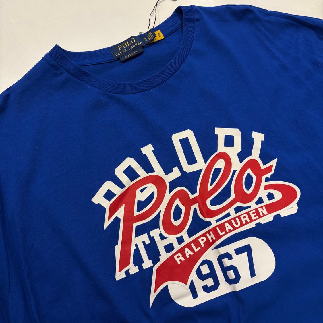 [XL] 폴로 랄프로렌 신형큐알 블루 반팔 티셔츠 C982 상품이미지3