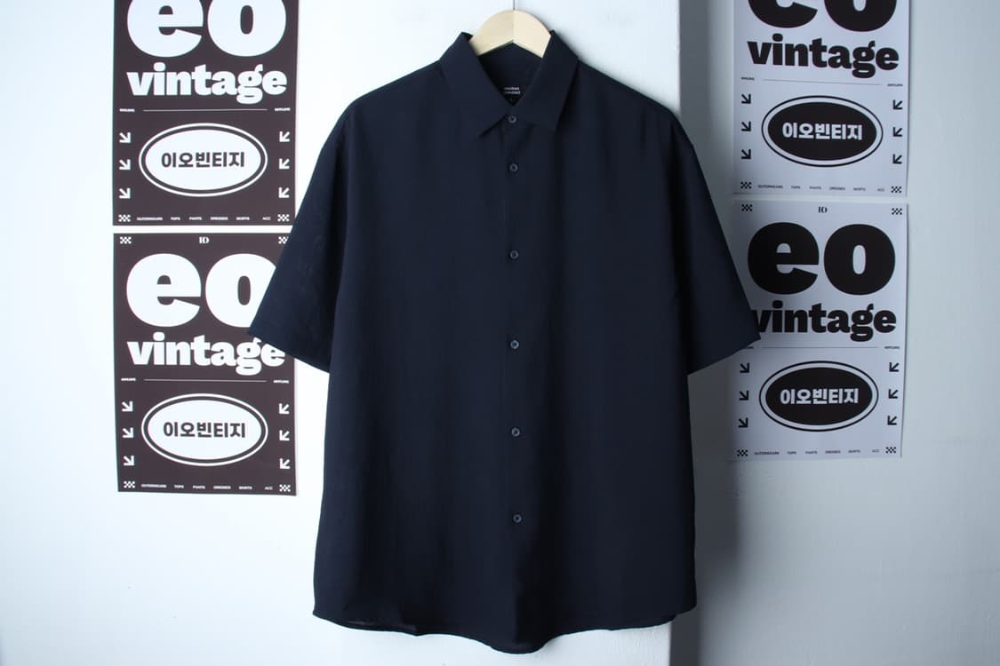 (L-XL) 무신사 스탠다드 반팔 카라 티셔츠 셔츠 남방-H33038 상품이미지2