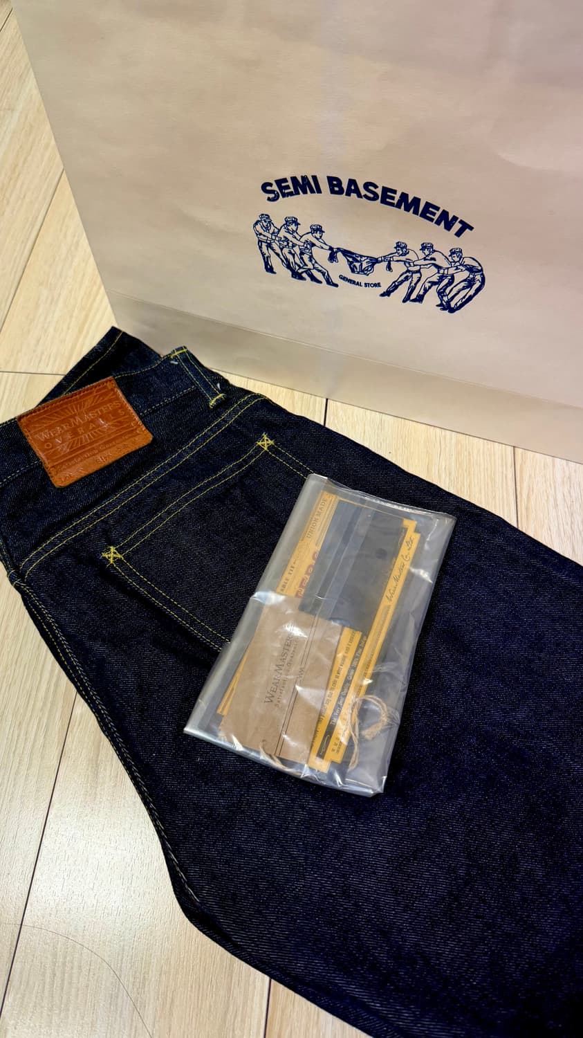 어트랙션즈 웨어마스터즈 스트레이트 원워시 셀비지데님 30사이즈 상품이미지1