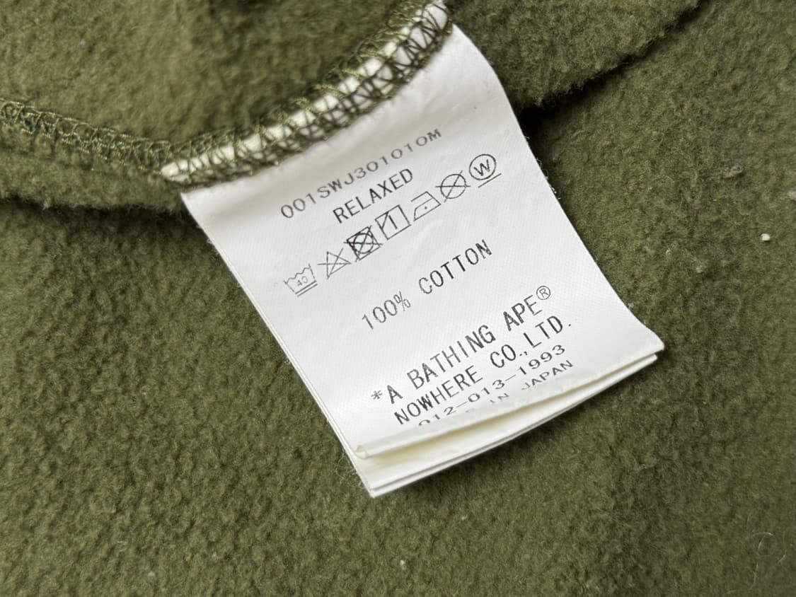 베이프 나그랑 카키 녹계 카모 브라운 배색 맨투맨 상품이미지4