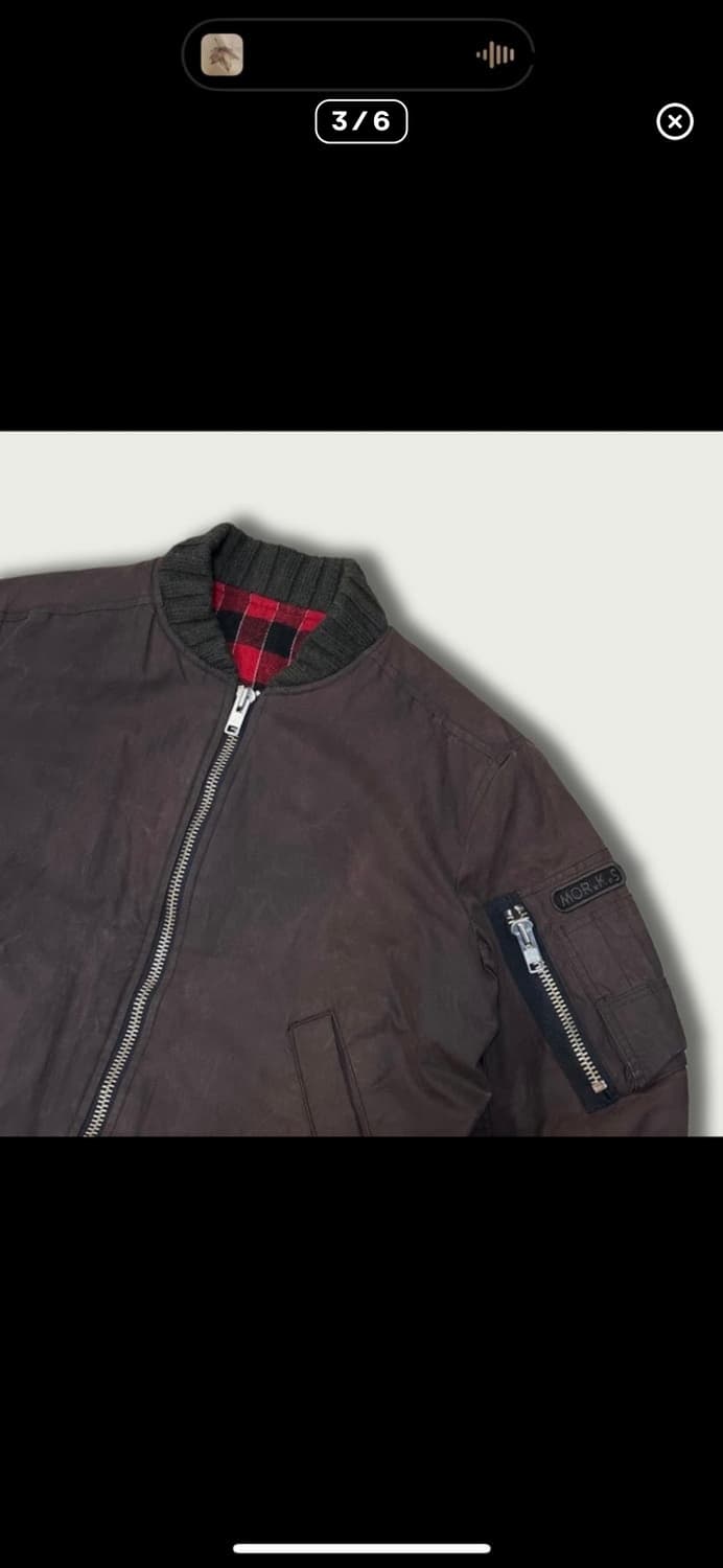 왁스 코튼 버건디 봄버 상품이미지3