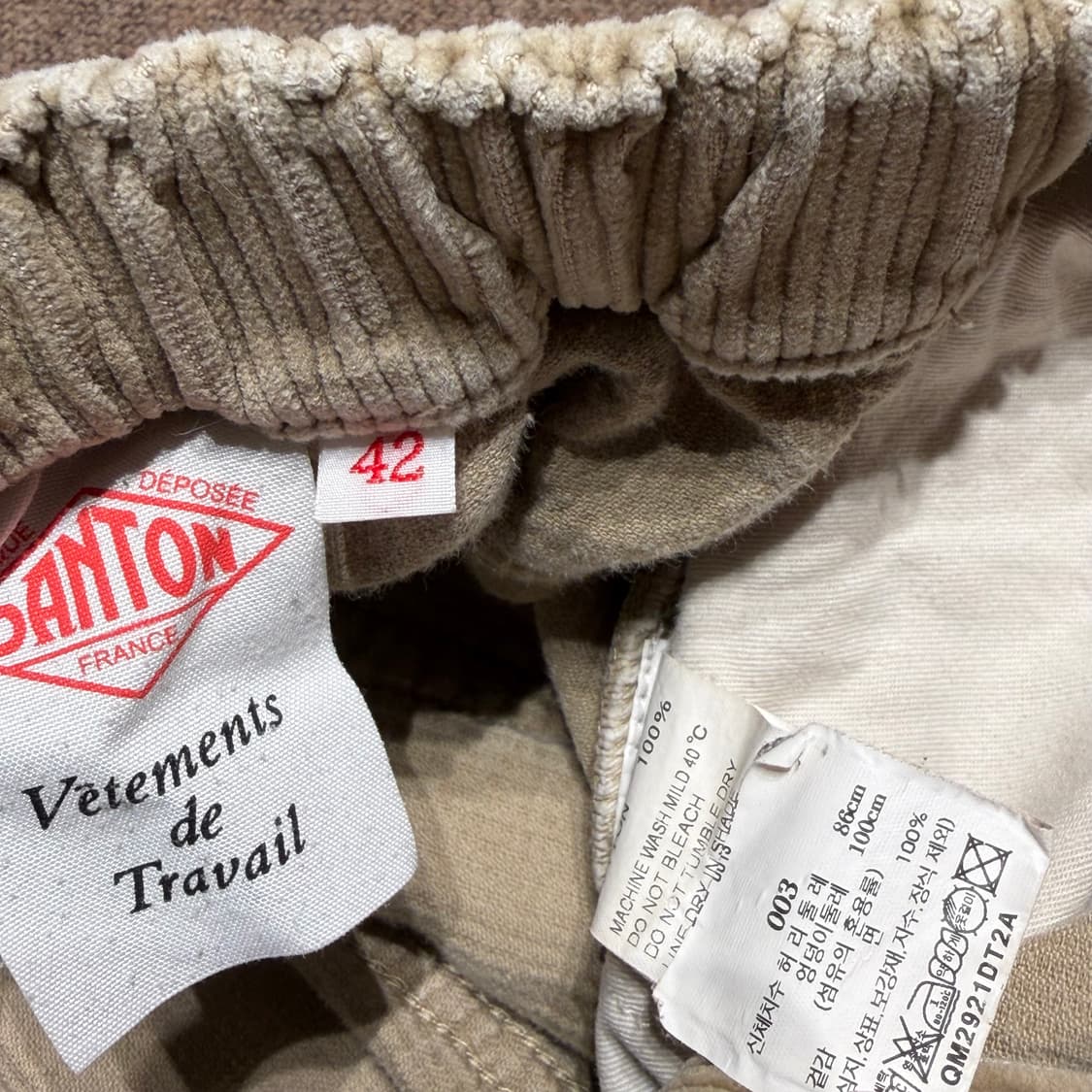 단톤 코듀로이 이지 팬츠 3사이즈 상품이미지2