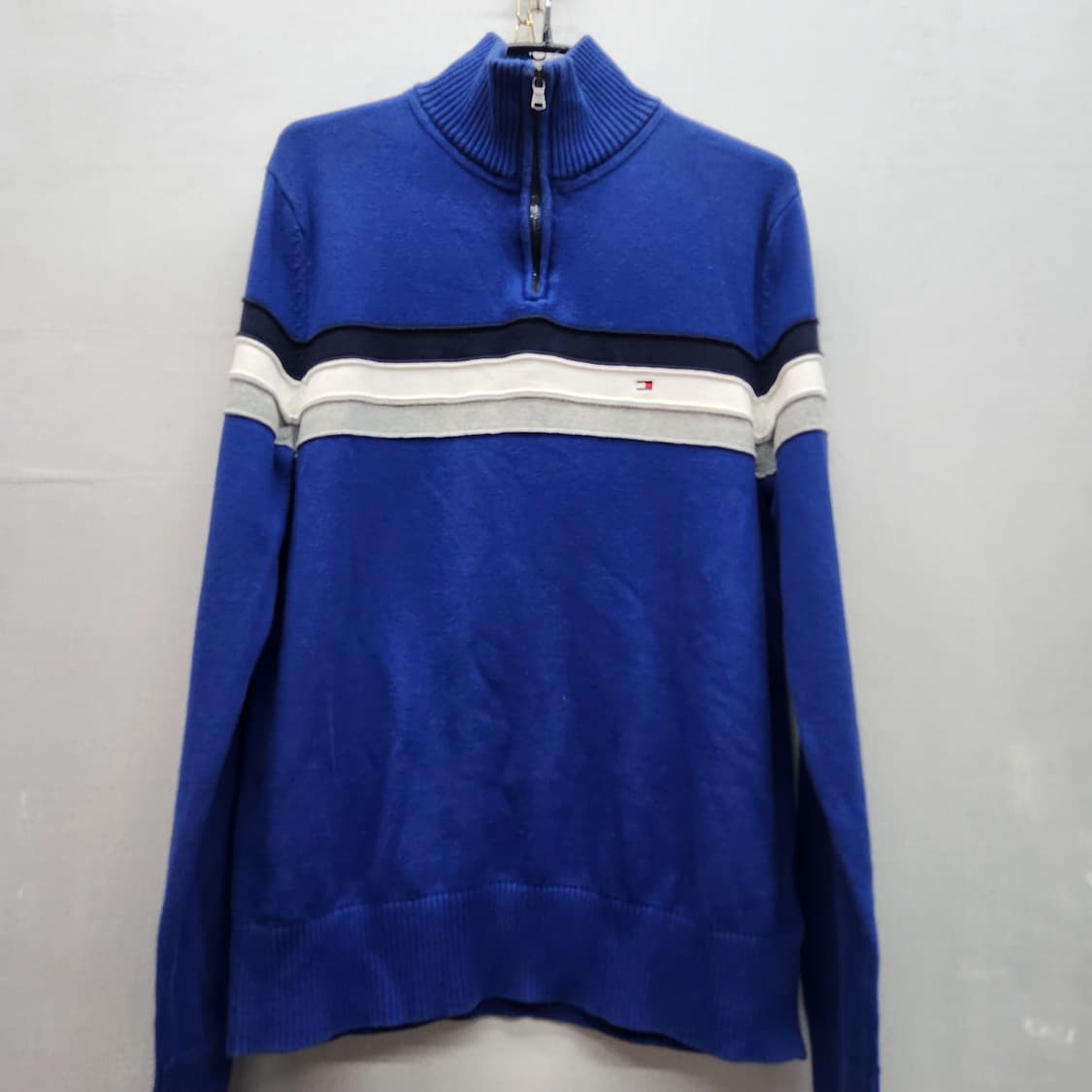 타미힐피거 로고 코튼 반집업 니트 M(M) 남여공용 상품이미지1