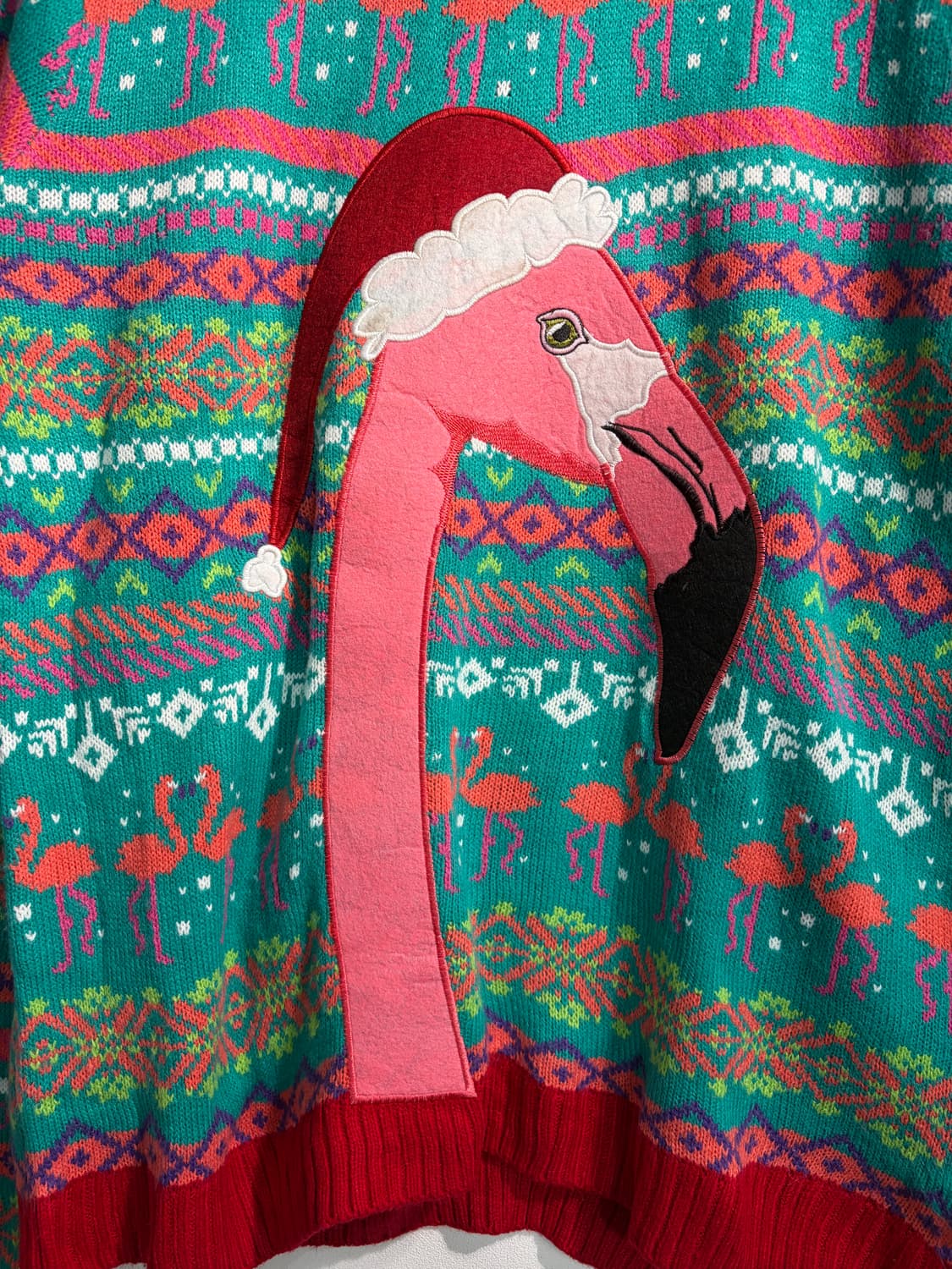 U.S.A. 크리스마스 어글리 니트 플라밍고 XL 상품이미지6