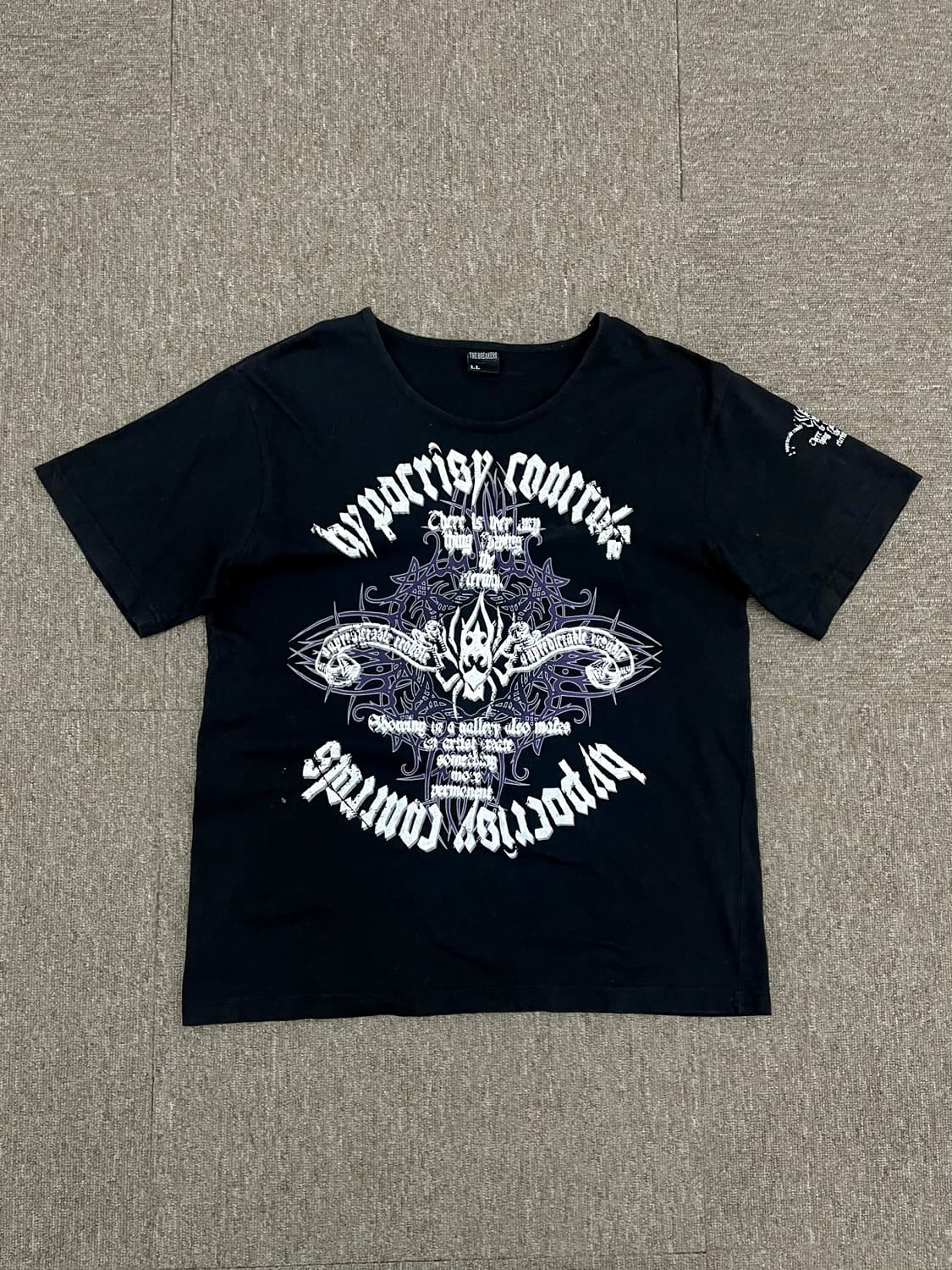 Black punk mood T-shirt 상품이미지1