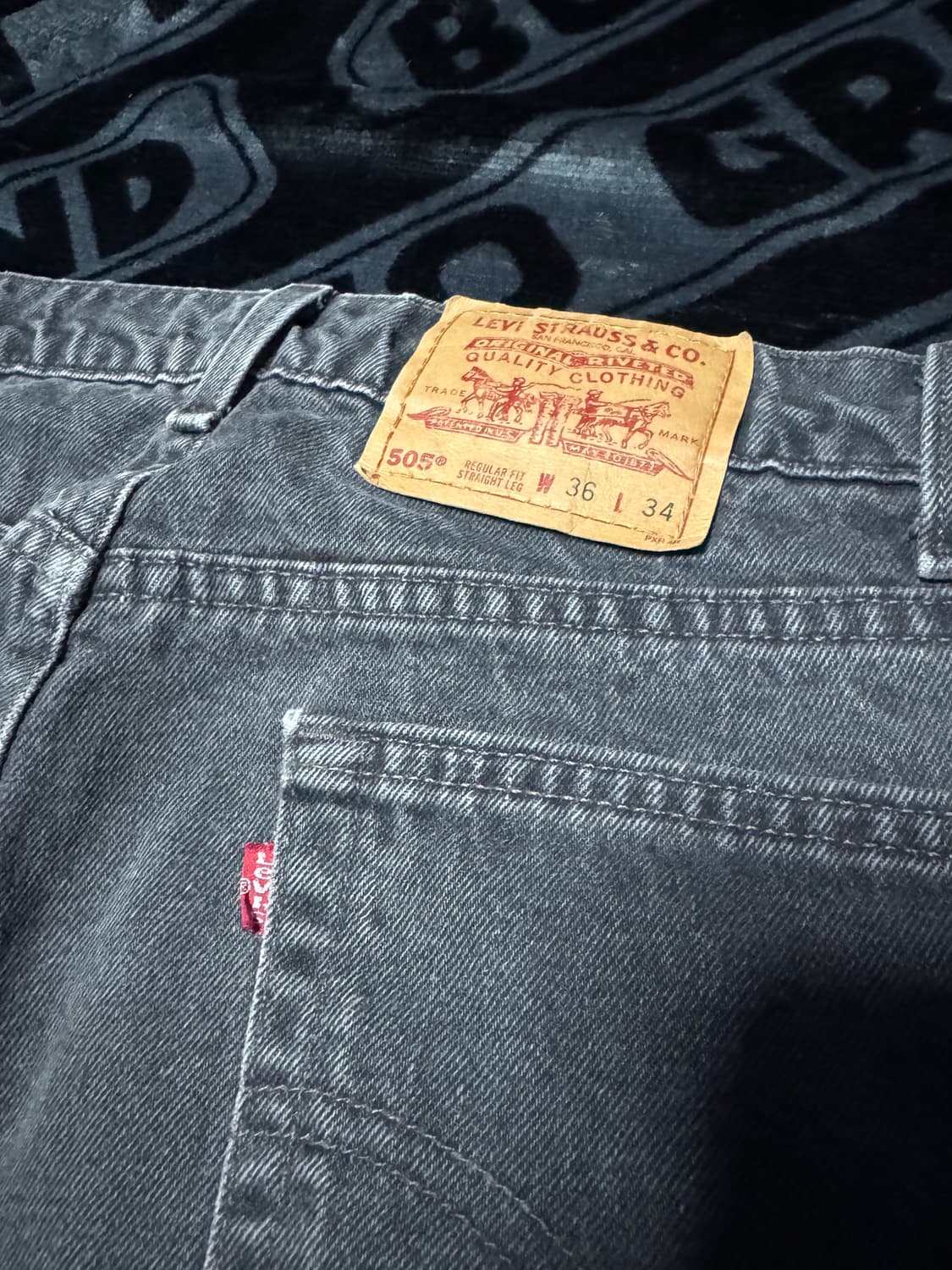 리바이스 505 XX 데님 진 팬츠 블랙 상품이미지6