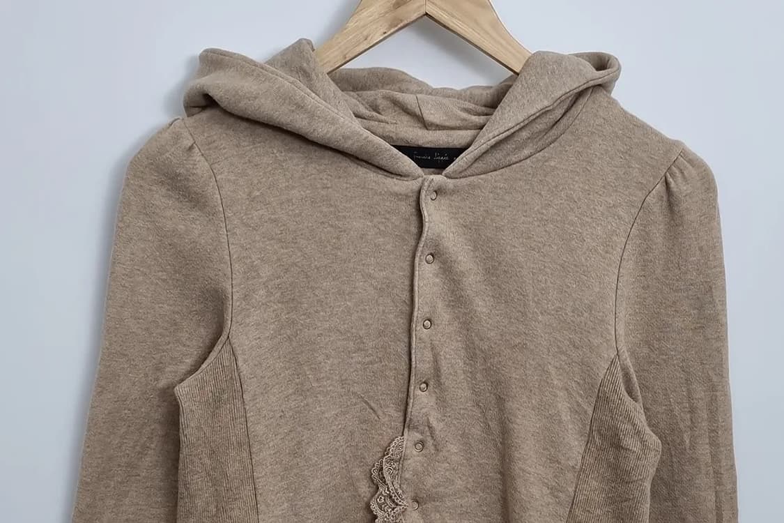 프랑슈립페 레이스 프릴 후드 가디건  상품이미지3