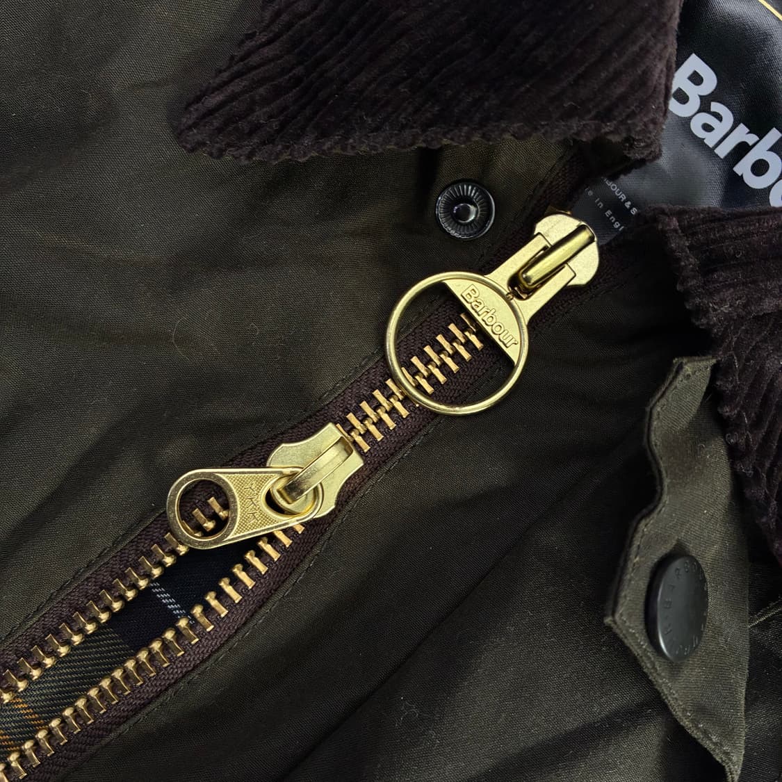 Barbour 바버 카키 코듀로이 카라 클래식 뷰포트 자켓 상품이미지6