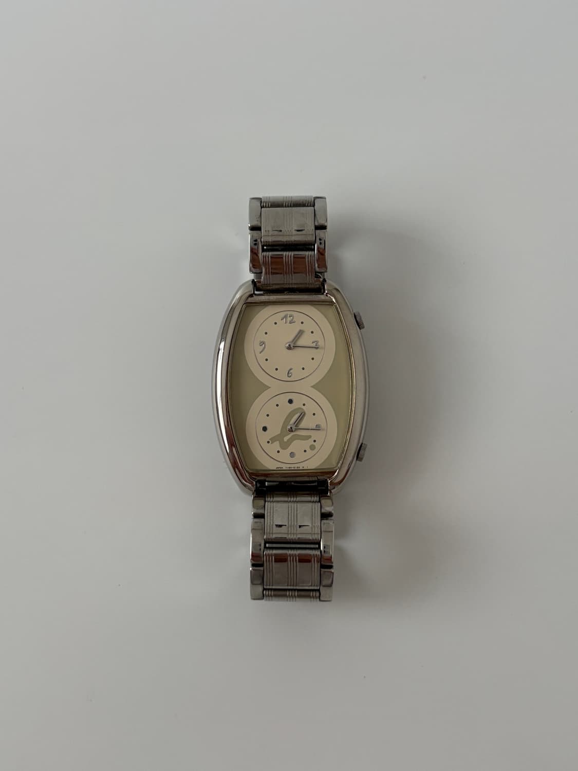 dual time silver square ladies quartz 상품이미지3