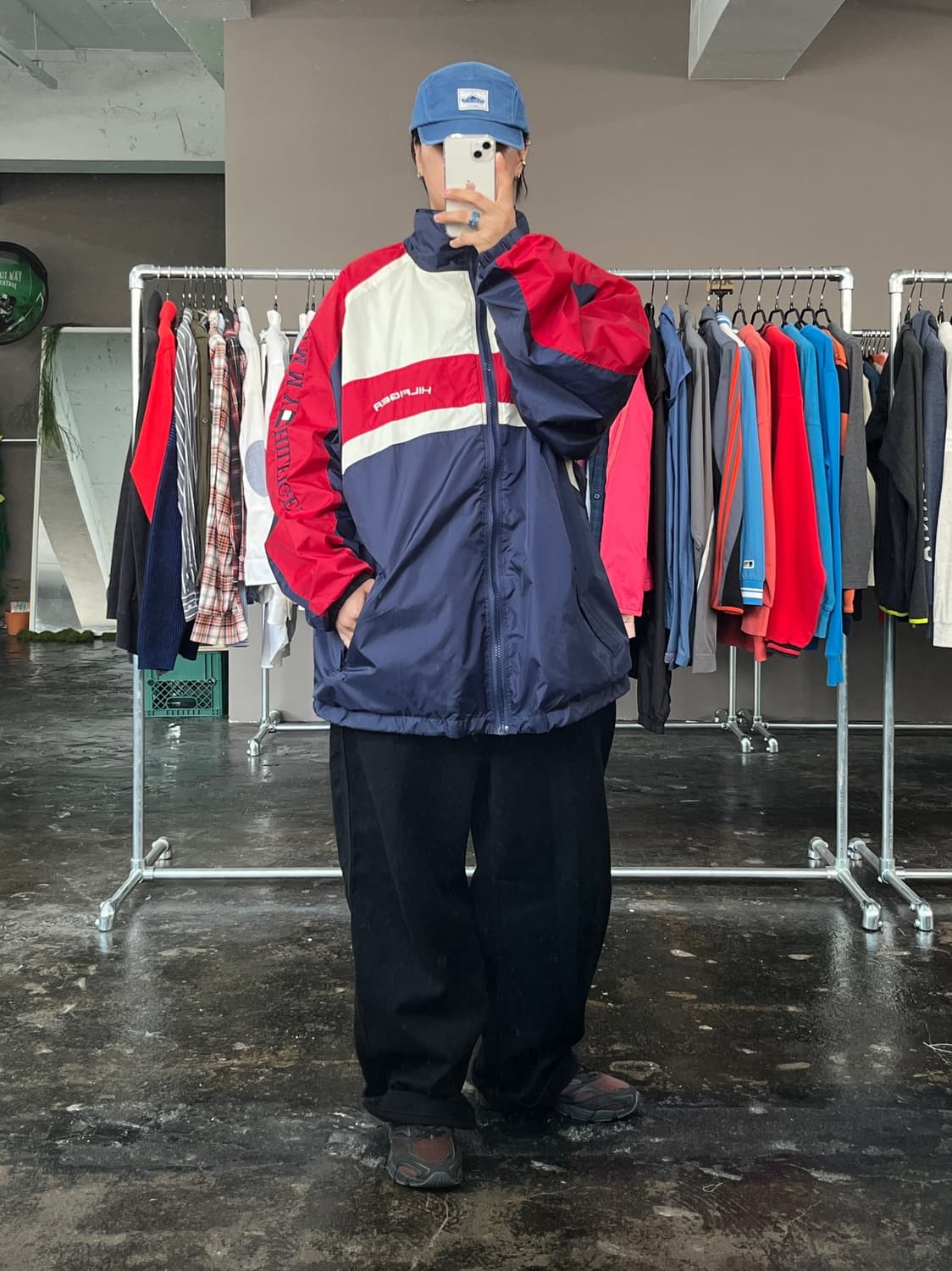 타미힐피거 빈티지 바람막이 자켓(후드포함) 상품이미지4