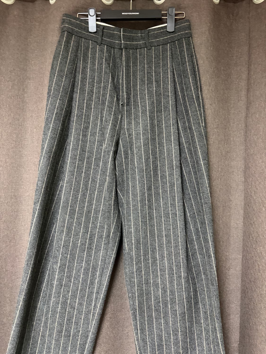 아모멘토 울 스트라이프 팬츠 M 상품이미지1