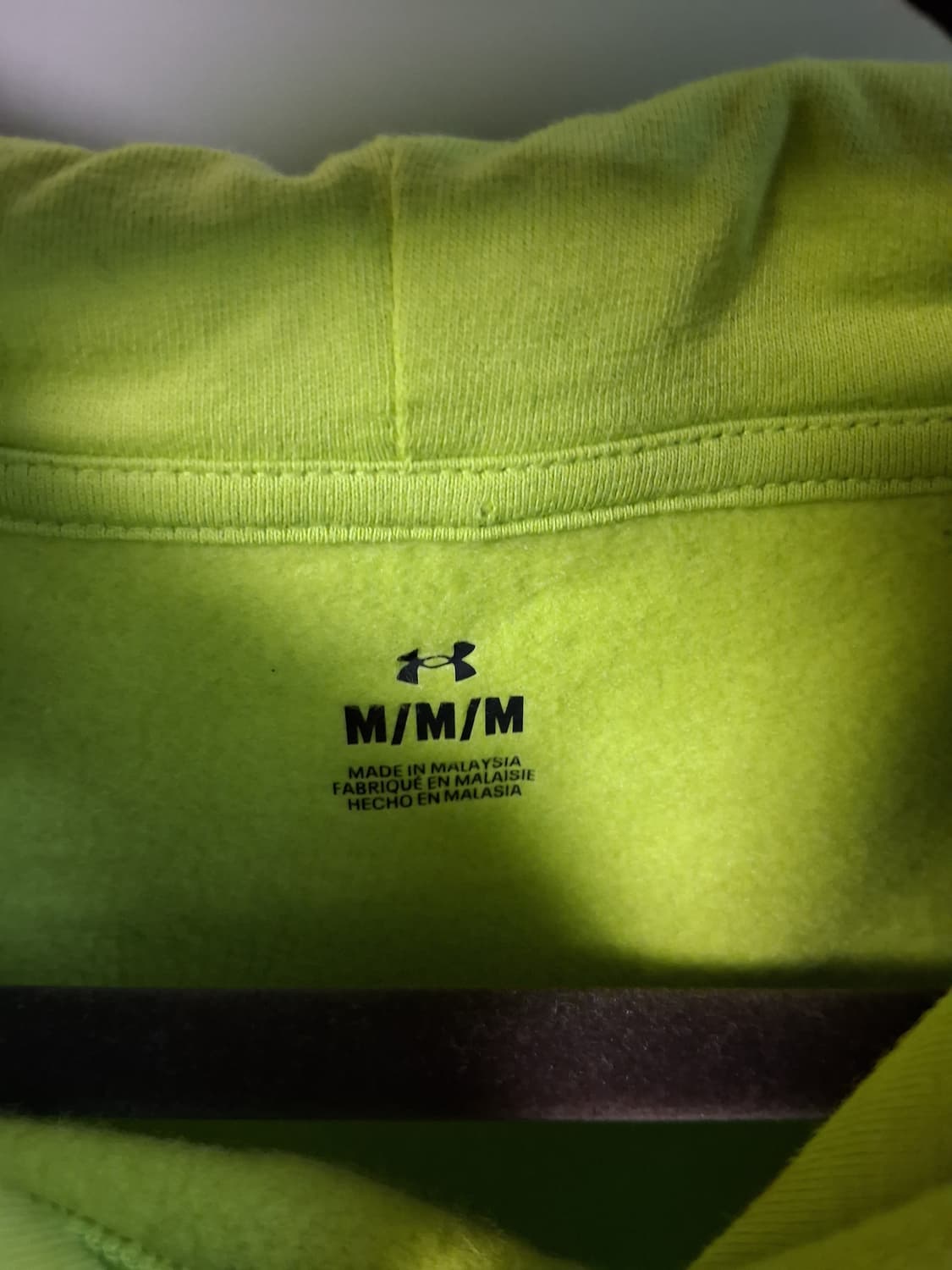 언더아머 라임색 후드티 -새 상품 상품이미지4