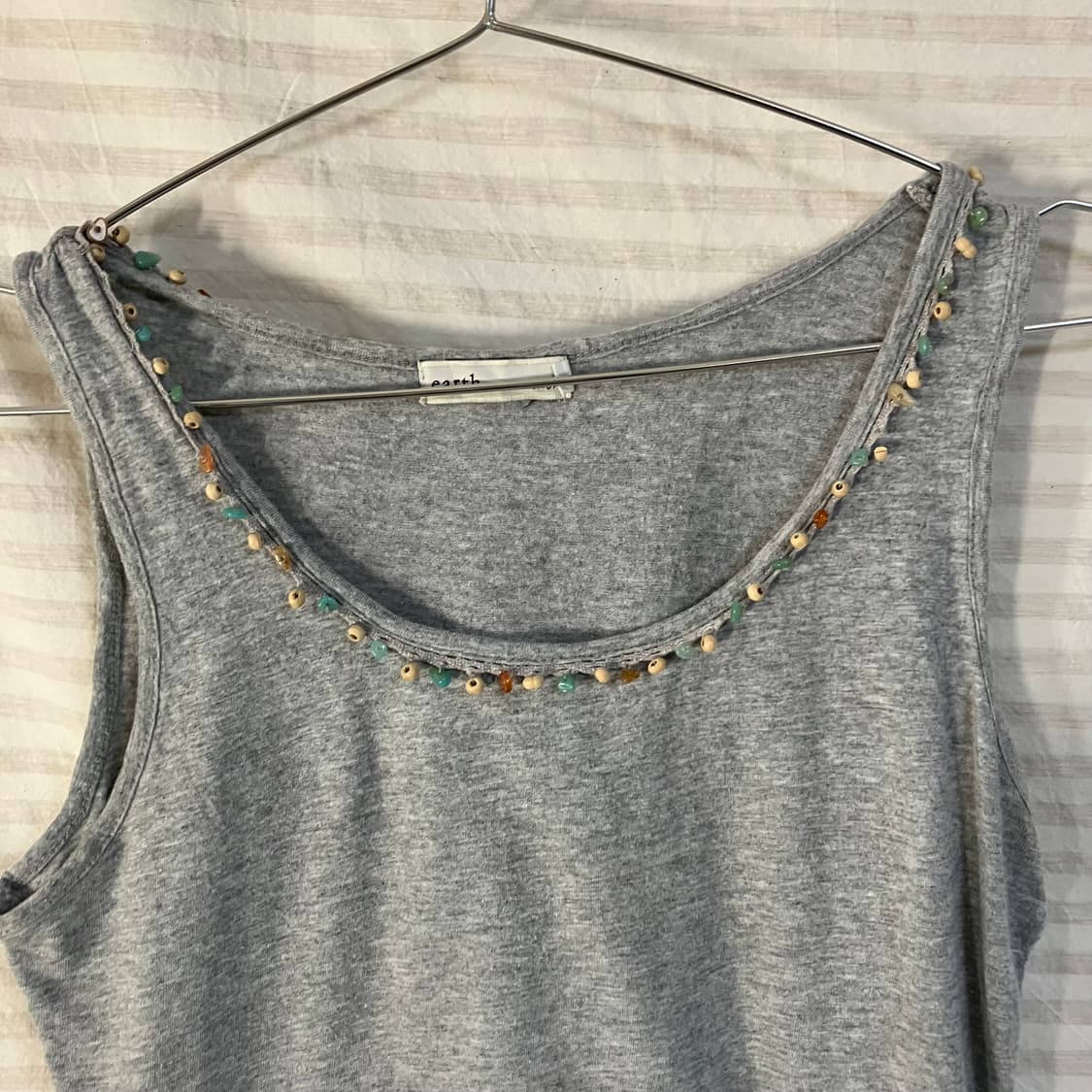 빈티지 어스뮤지 스톤 그레이 나시 o-997 y2k 스트릿 갸루 펑키 일 상품이미지5