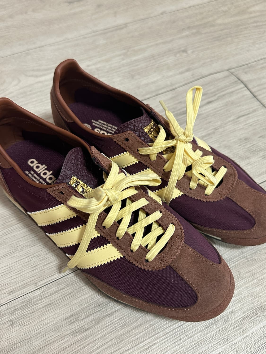 아디다스 SL 72 OG 마룬 올모스트 옐로우 250 상품이미지4