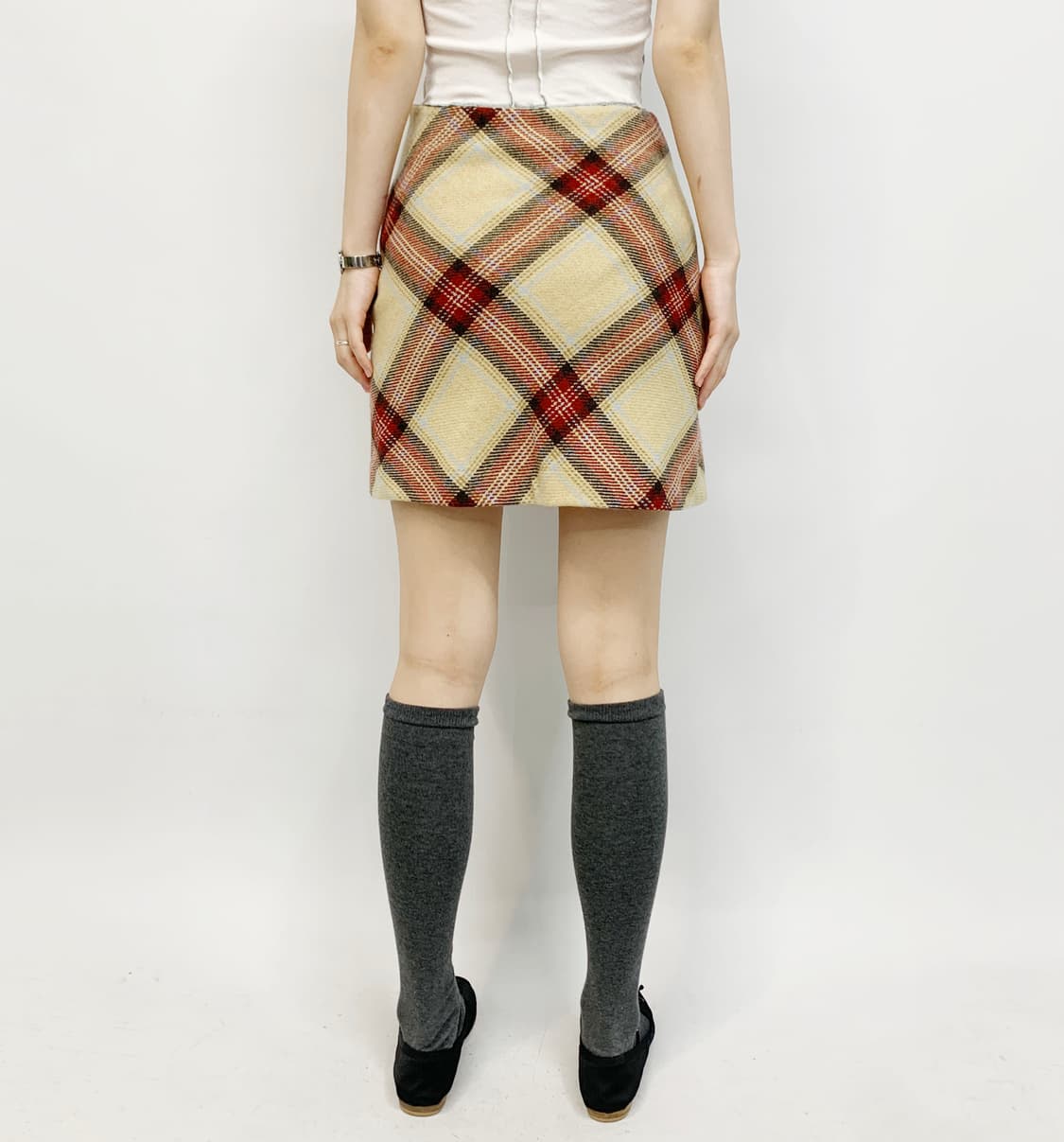 로라 애슐리 타탄 체크 스커트 상품이미지4