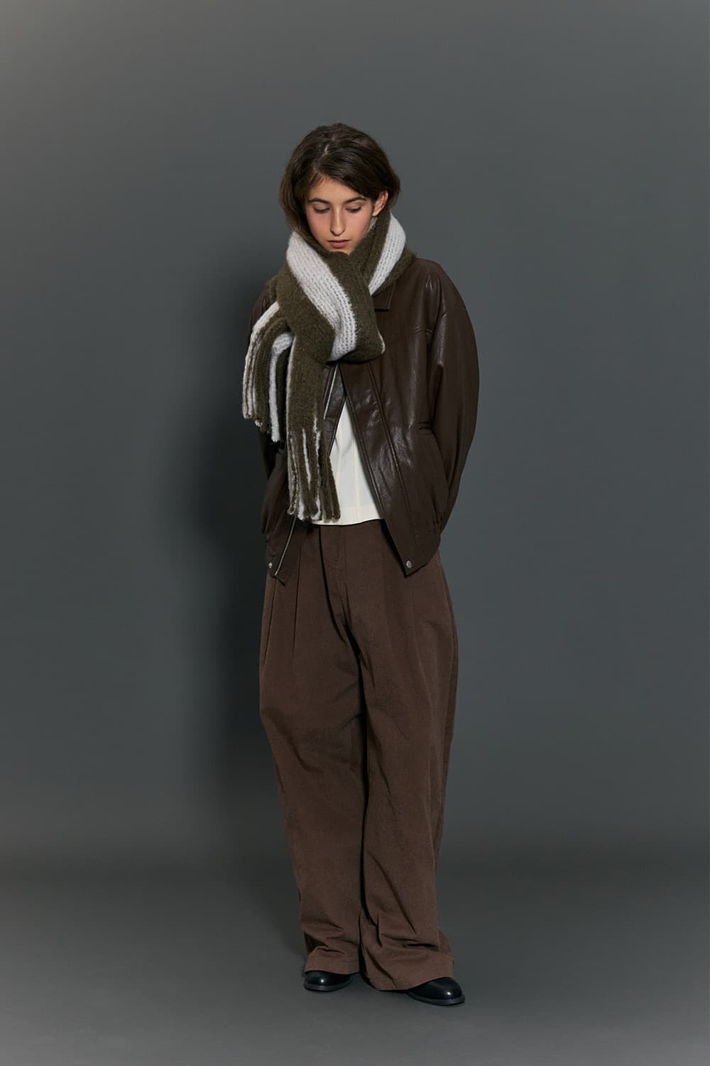 리리수 Blyss Muffler / Khaki Grey 상품이미지1