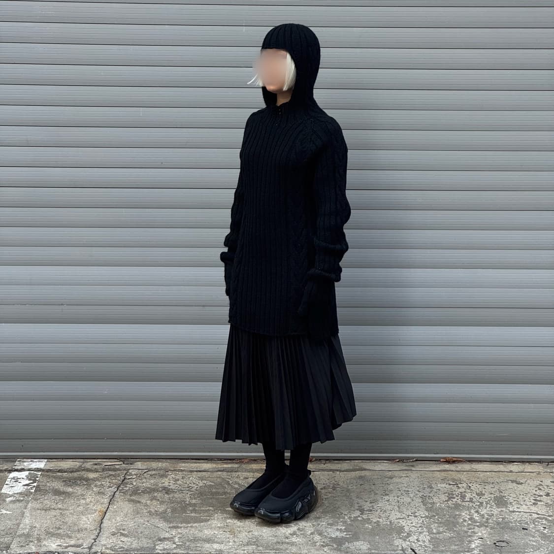 Wool Knit Black Hoodie 상품이미지8