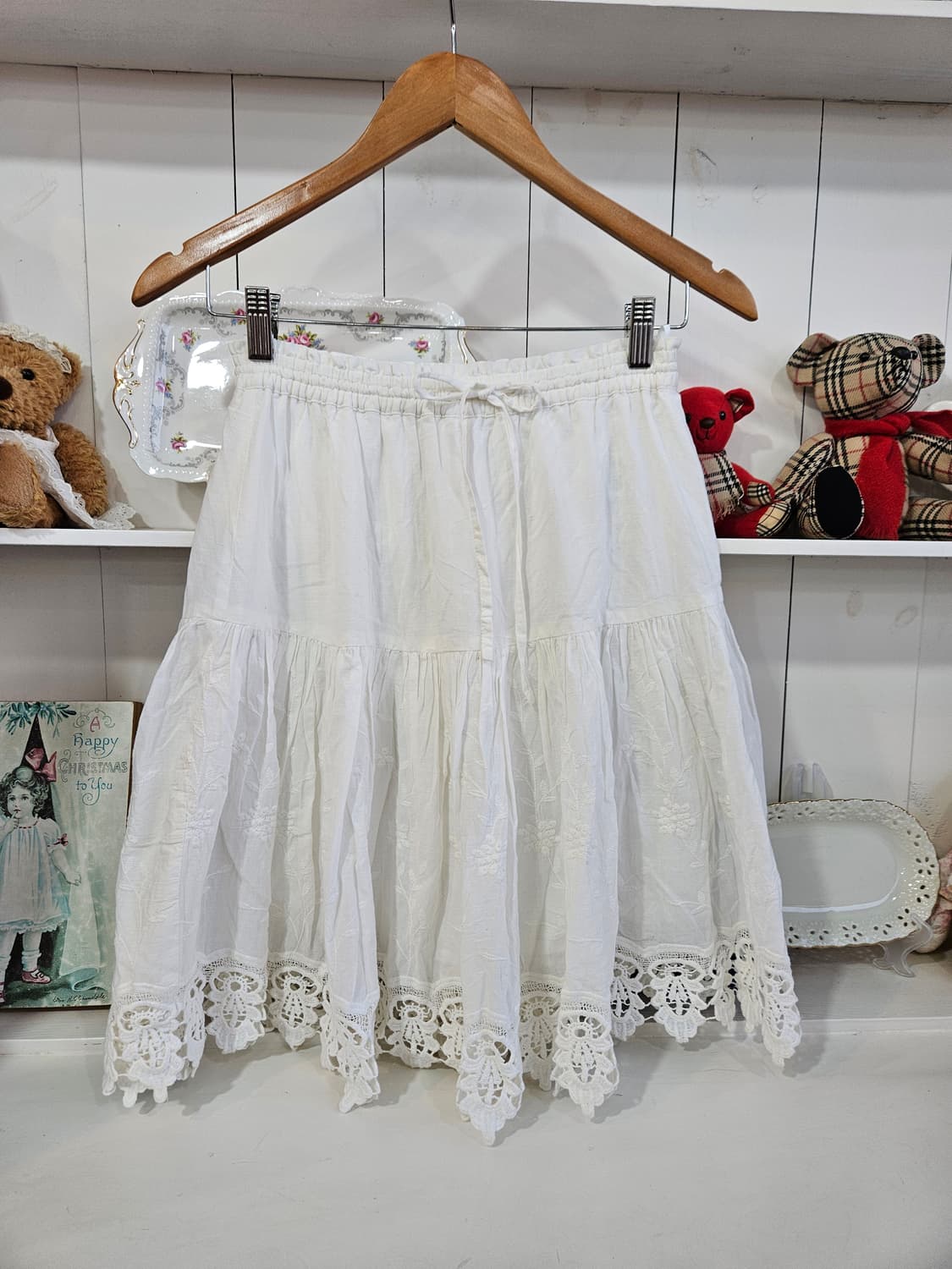 레이스 자수 스커트 상품이미지1