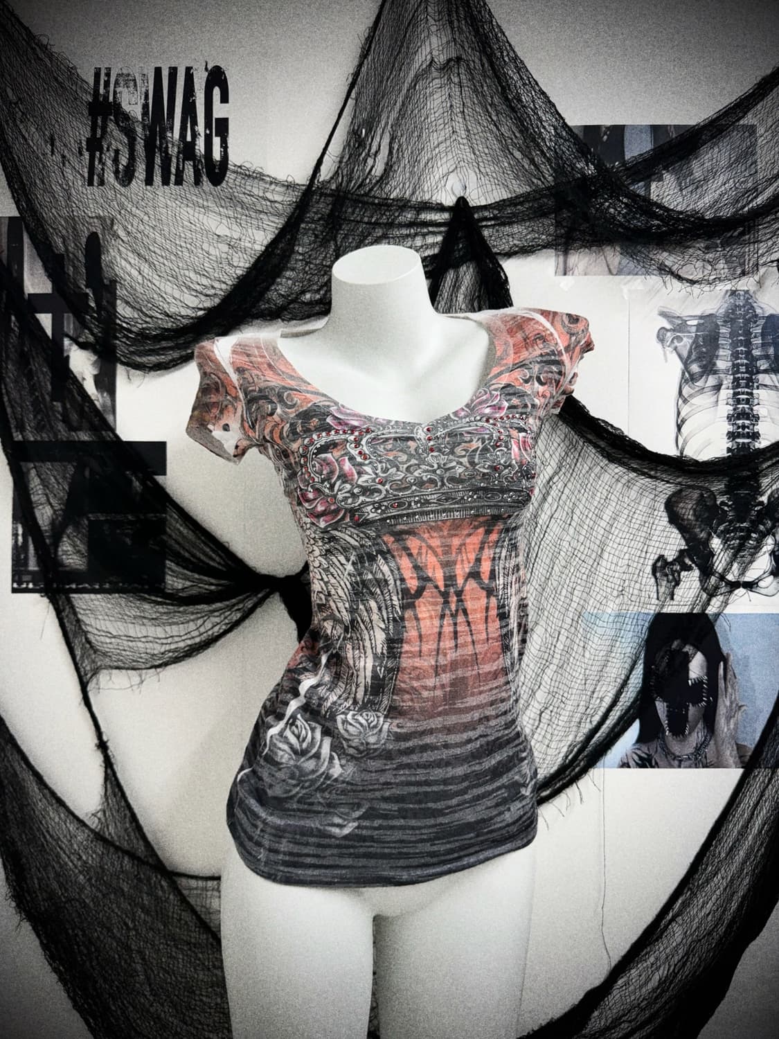 00s crown printing halfsleeve 상품이미지1