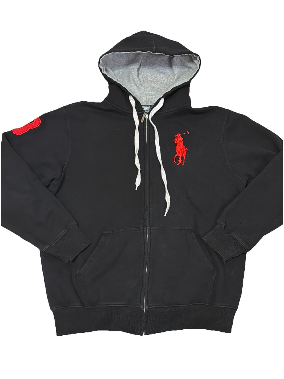 폴로 랄프 로렌 빅 포니 후드집업 블랙 2XL 상품이미지1