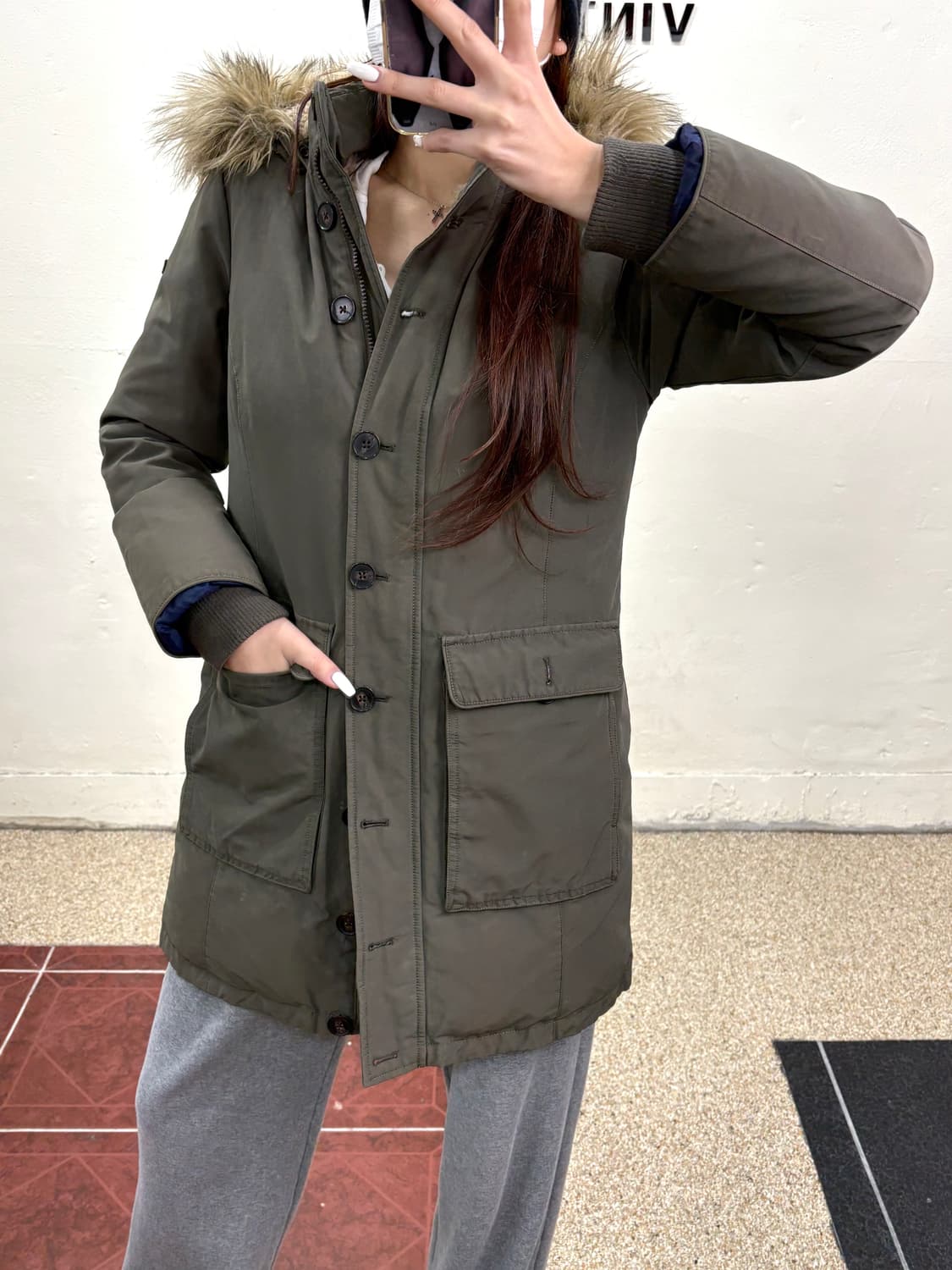 타미힐피거 야상 파카 카키 상품이미지10