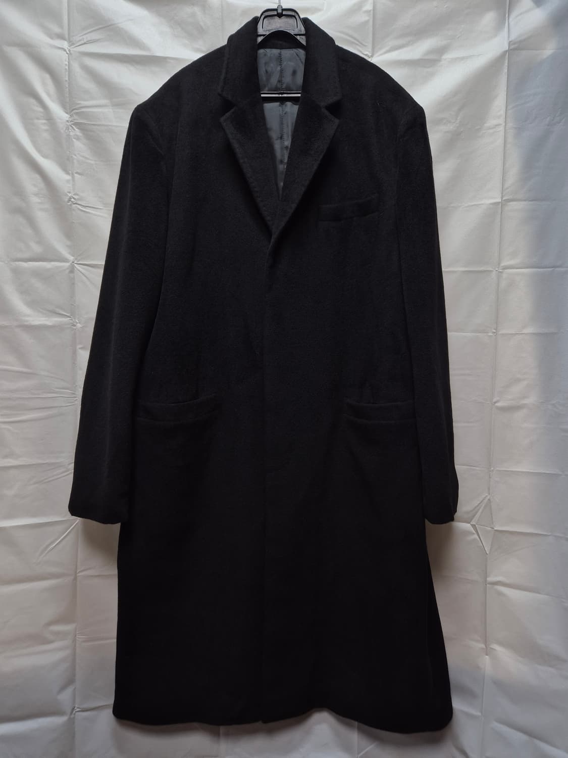 우영미 솔리드옴므 오버코트 상품이미지1