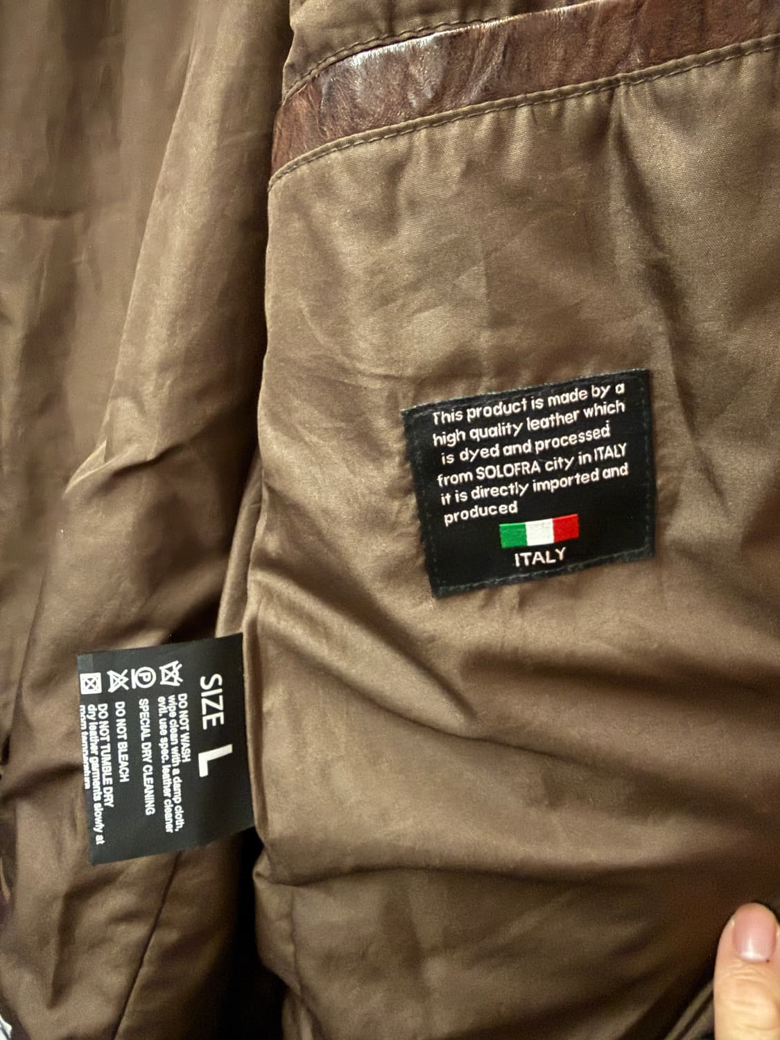 양가죽 스탠카라 브라운 자켓  상품이미지4