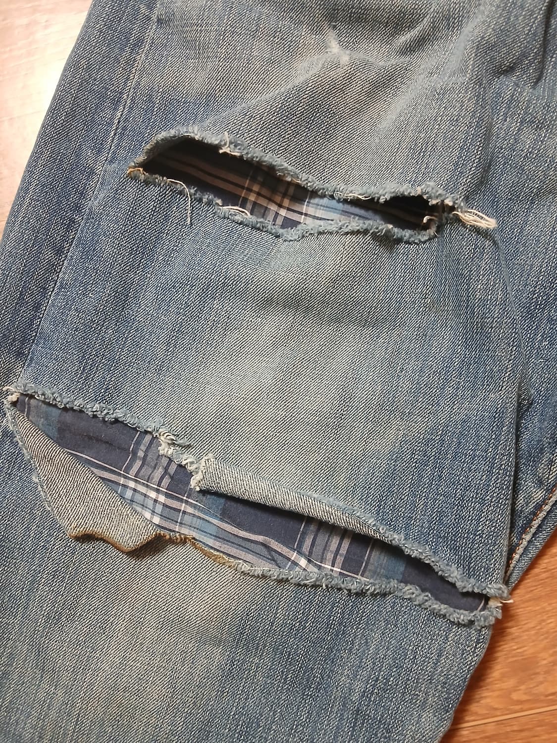 에비수 리메이크 패치워크 데님 팬츠 상품이미지3