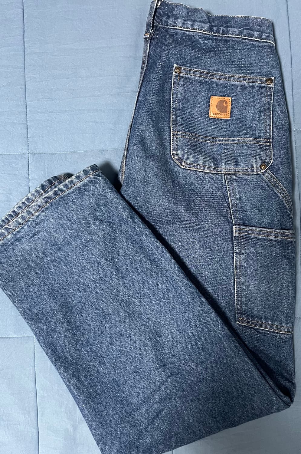 칼하트 더블니 카펜터 워크팬츠 30X32 가죽패치 상품이미지1