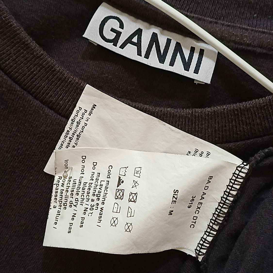 포루투갈정품 가니 라운드 스마일 반팔 티 여성 루즈 M ~ L 사랑봉봉 상품이미지3