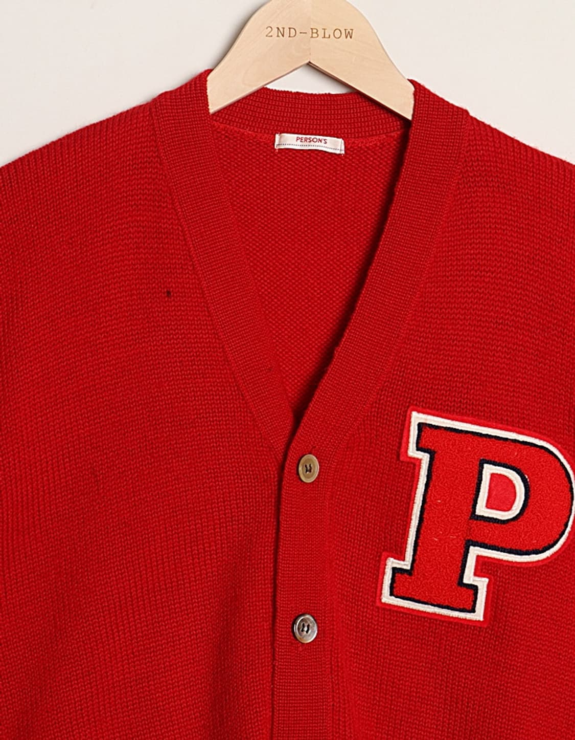 90's PERSON'S Award Wool Cardigan 상품이미지2