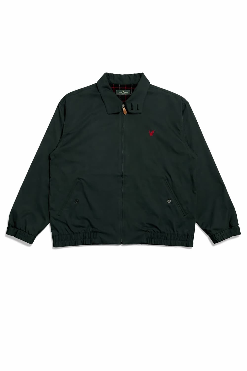 JPN 00s 일본 빈티지 클래식 아메카지 체크안감 블루종 해링턴 자켓 상품이미지1