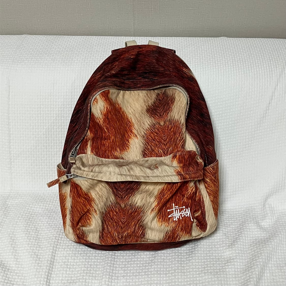 스투시 캔버스 백팩 카우하이드 상품이미지4