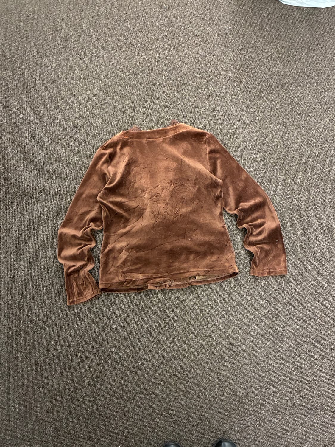 40)Japanese vintage 여성 레이스 디테일 스웨이드 자켓 상품이미지7