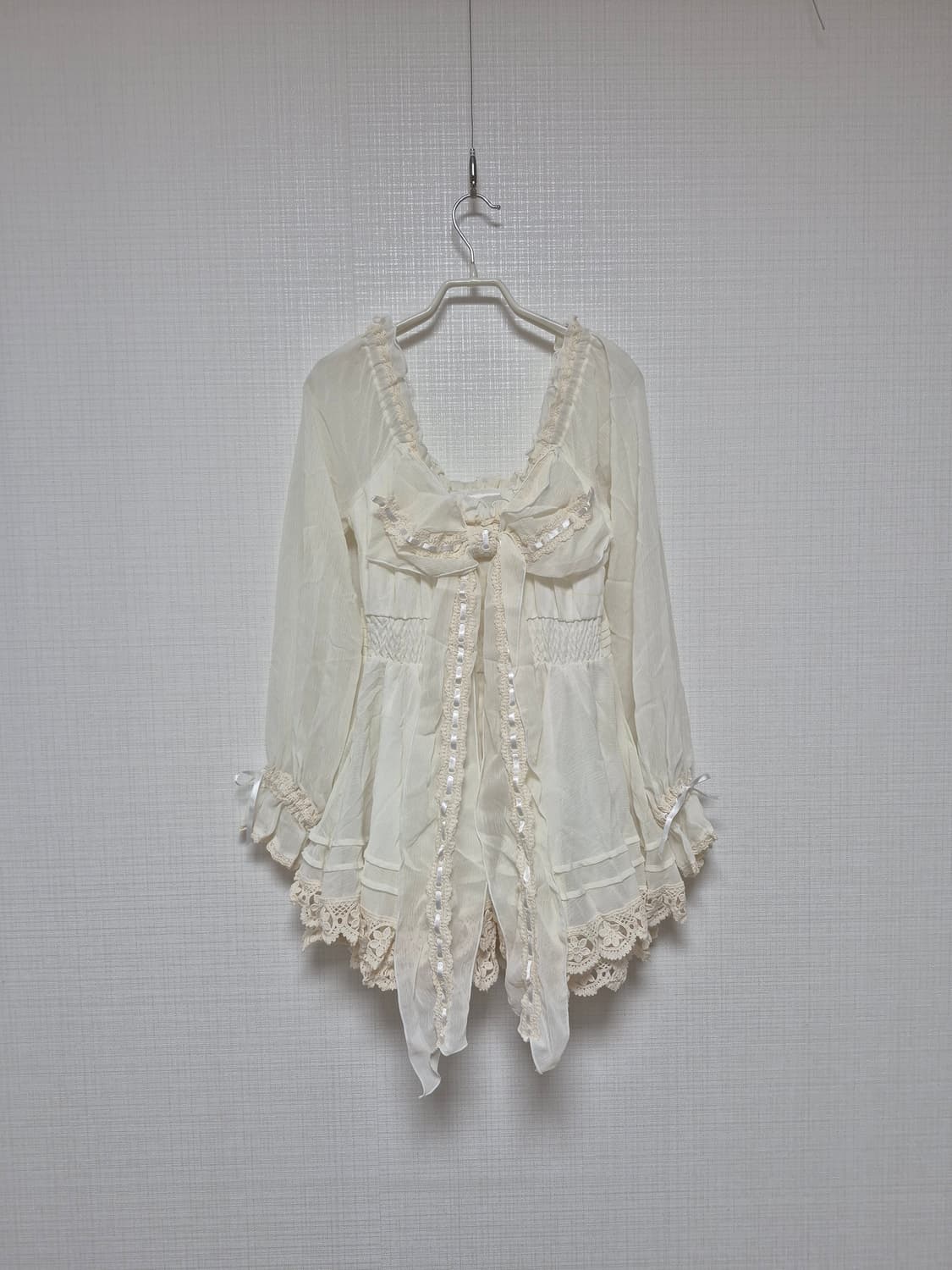 리즈리사 샘플 초고전템 럭셔리 히메갸루 원피스 아이보리 상품이미지1