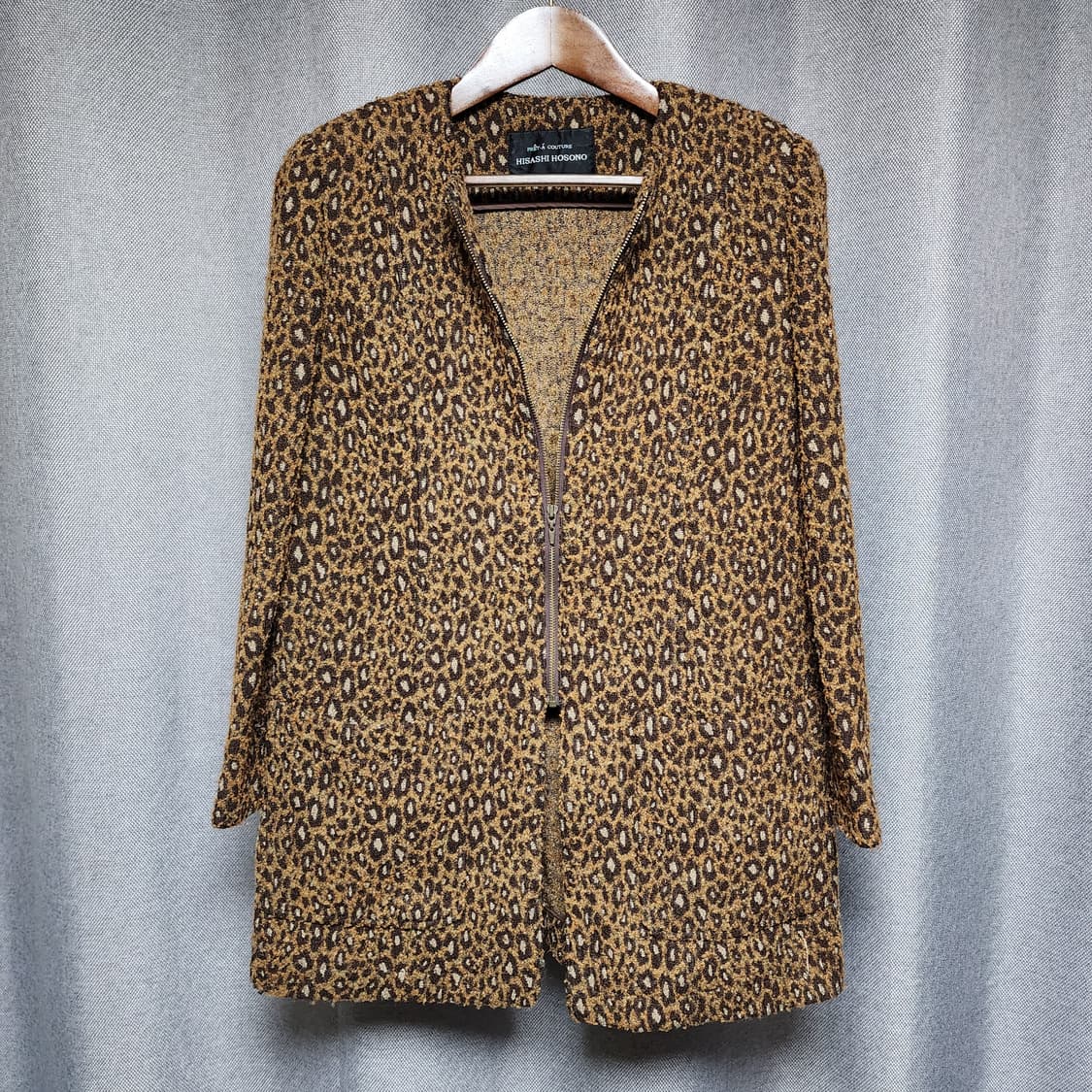 프레타 쿠튀르 호소노 히사시 요지야마모토 디자이너 레오파드 하프 자켓 상품이미지2