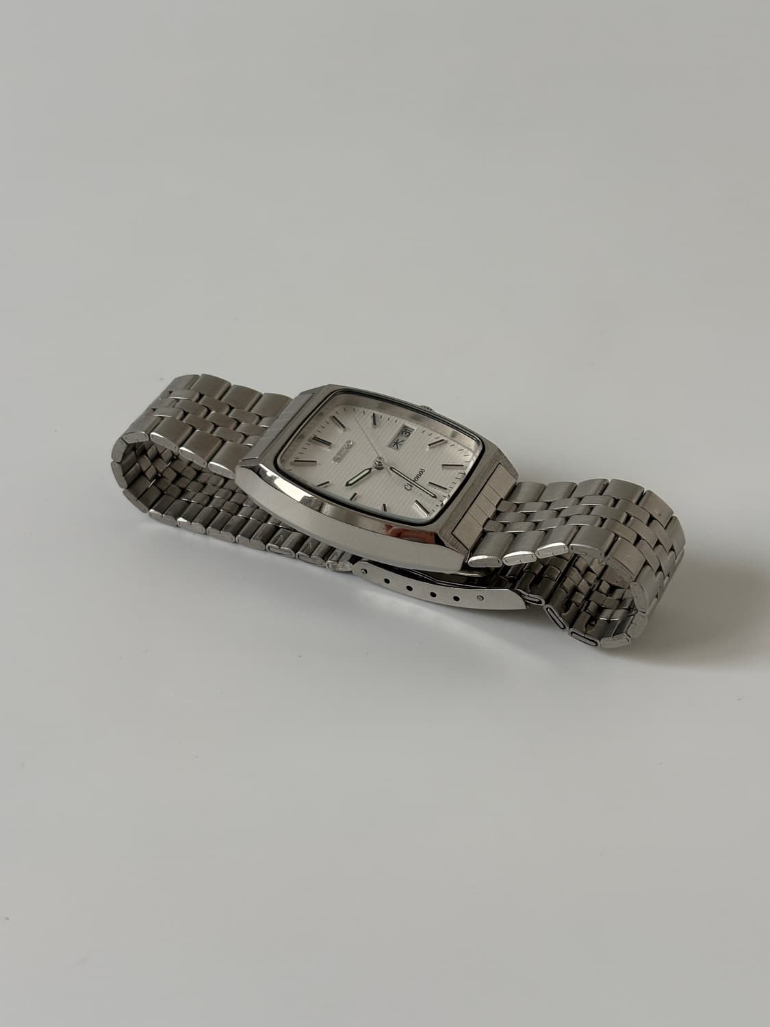 1980s Chronos Silver Square Quartz  상품이미지5