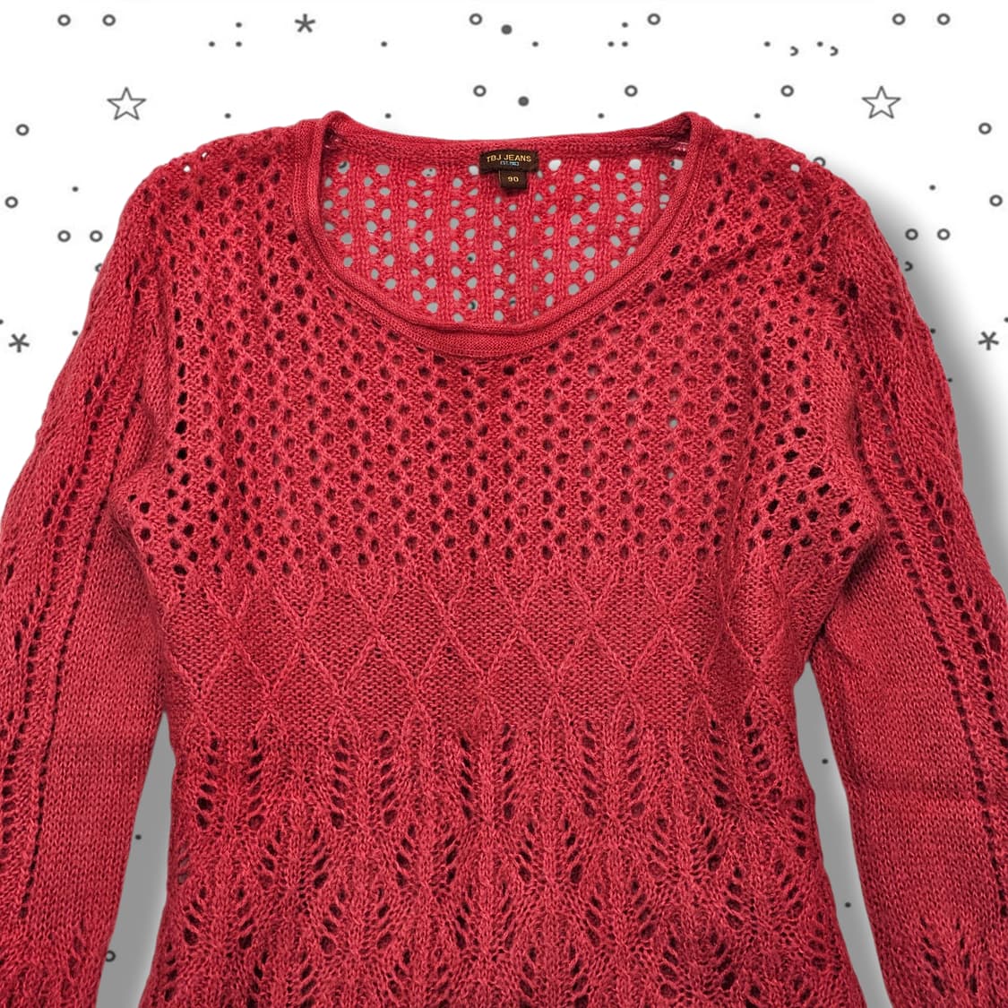 90 TBJ JEANS 벨벳 리본 울 니트 상품이미지2