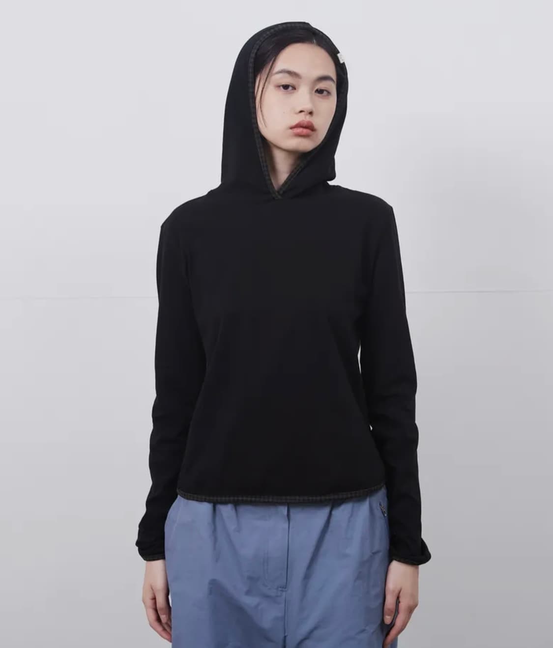 오헤시오 OHESHIO 롱후드티 블랙 상품이미지3