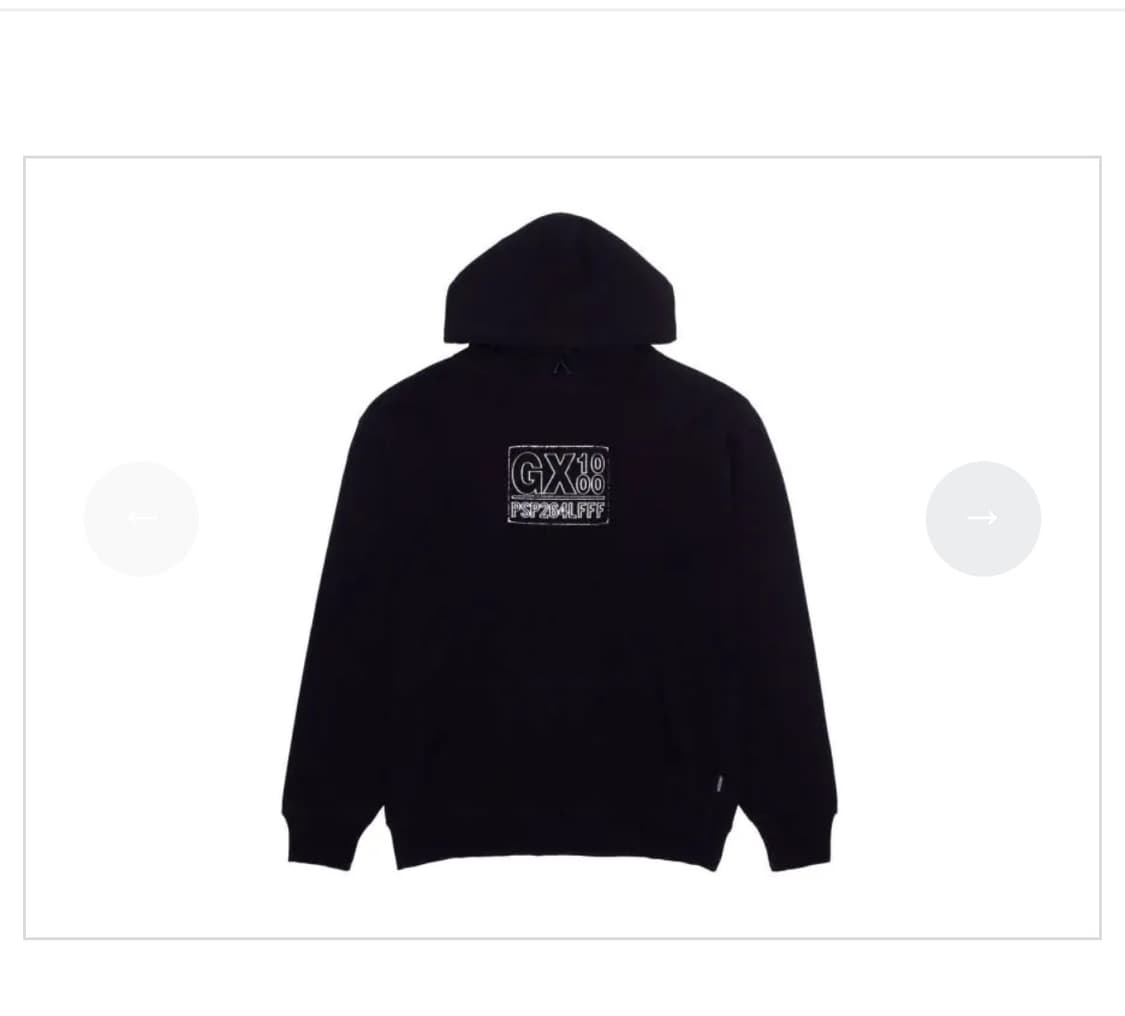 GX1000 후드티 블랙 (M) 상품이미지1