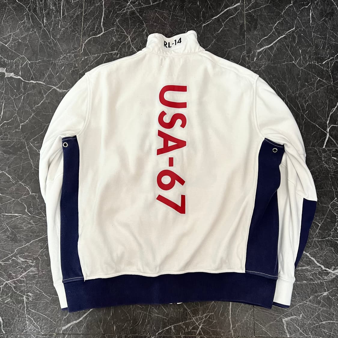 폴로랄프로렌 USA 코튼 레이싱 집업 자켓 화이트 상품이미지2