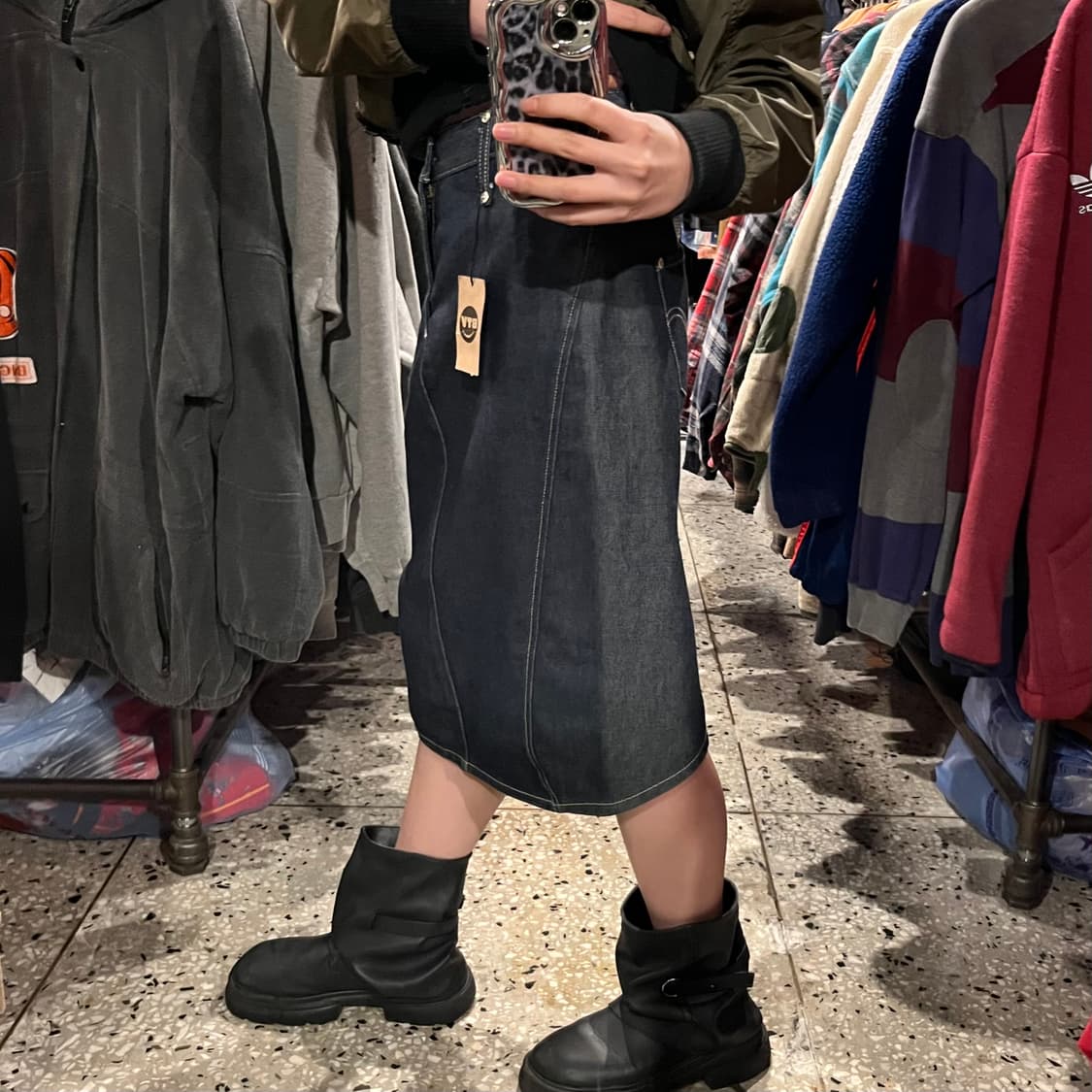 Levi's 리바이스 미디 데님 스커트  상품이미지4